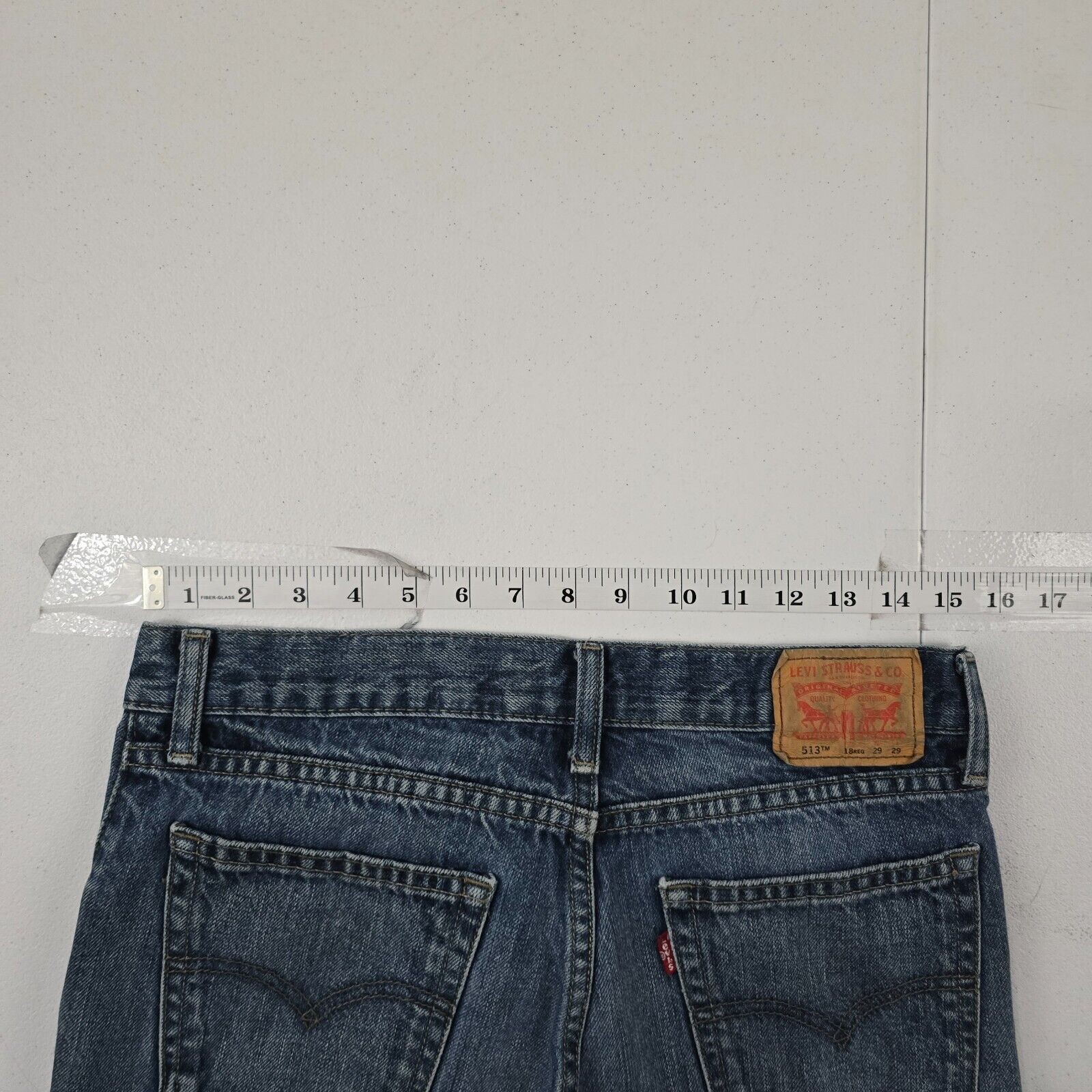 Levi’s 513 slim straight jeans boys 18 reg 29×29 blue denim 4929