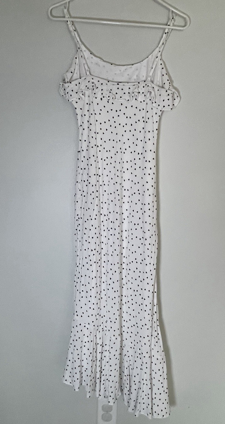 American Eagle Outfitter Maxi Women’s Dress White/Black Polka Dot Size Small