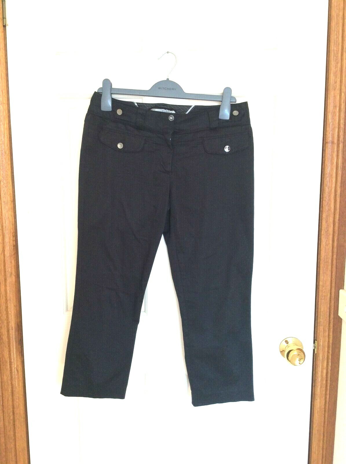 NEXT WOMEN’S DESIGNER LUXURY 3/4 SKINNY BLACK PANTS SIZE 10