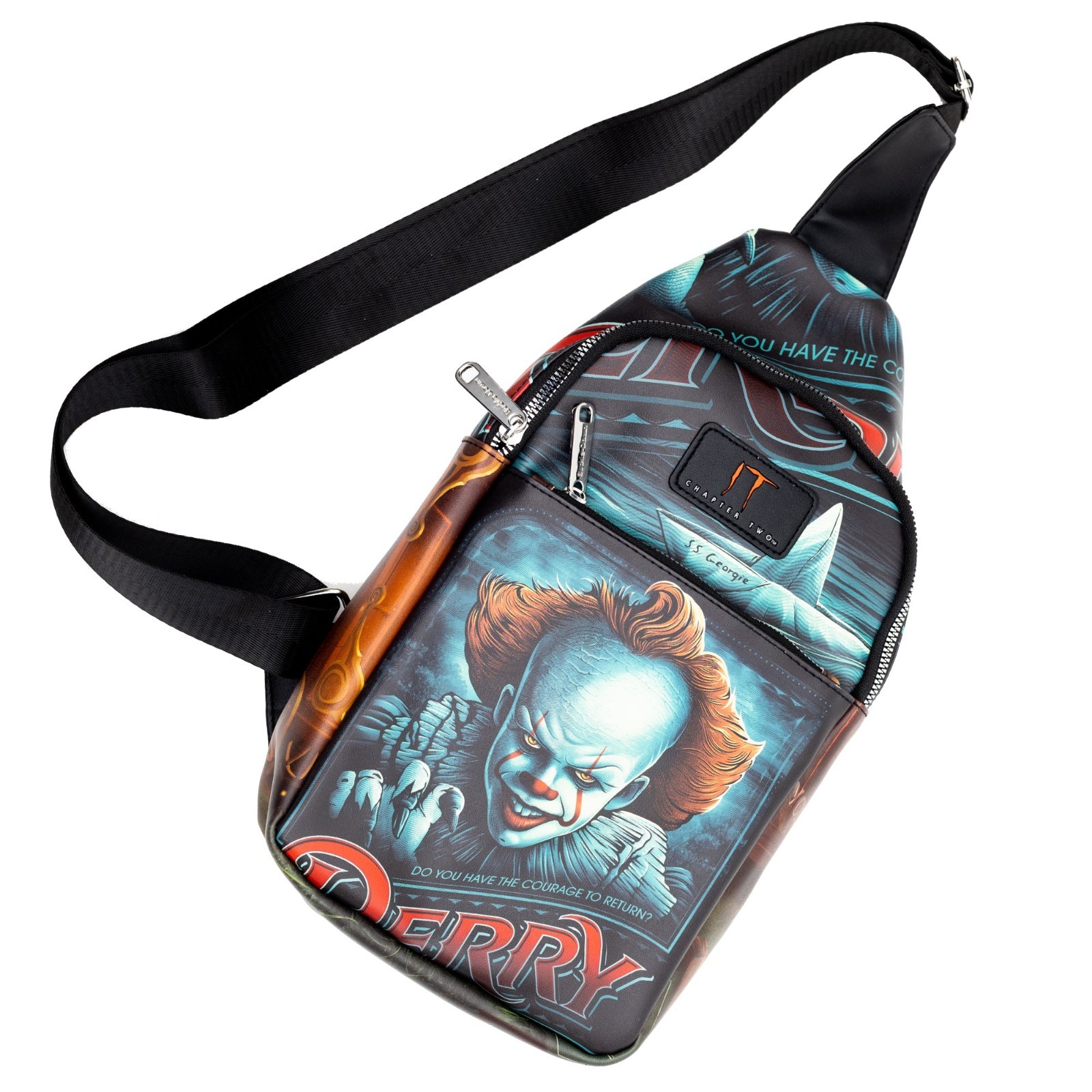 Warner Bros. Horror Movies IT PENNYWISE Vegan Leather Crossbody Sling Bag – New