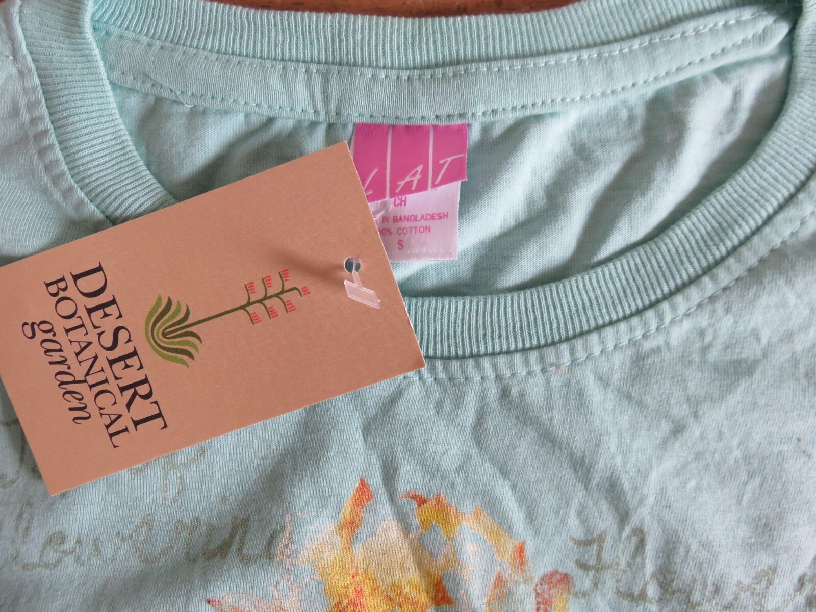 Desert Botanical Garden Cactus Flower Nature Shirt Green 100% Cotton Womens S