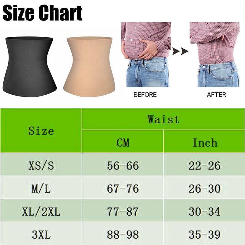 Men Tummy Tuck Belt Body Shaper Abdomen Girdle Slimming Waist Trainer Trimmer US