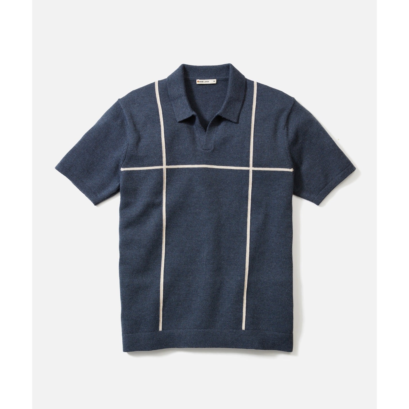 NWT Marine Layer Men’s Cliff Sweater Polo in Dark Indigo size Large