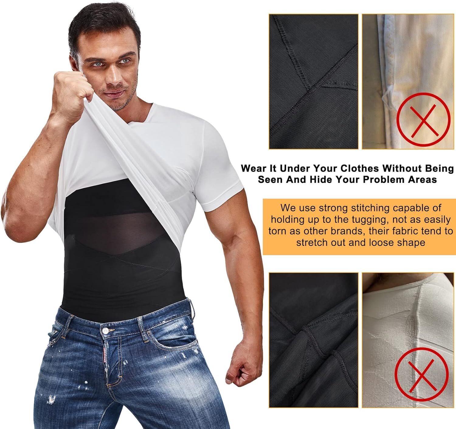 Men Slimming Body Shaper Tank Top Abdomen Gynomastica Compression Vest Gym Shirt