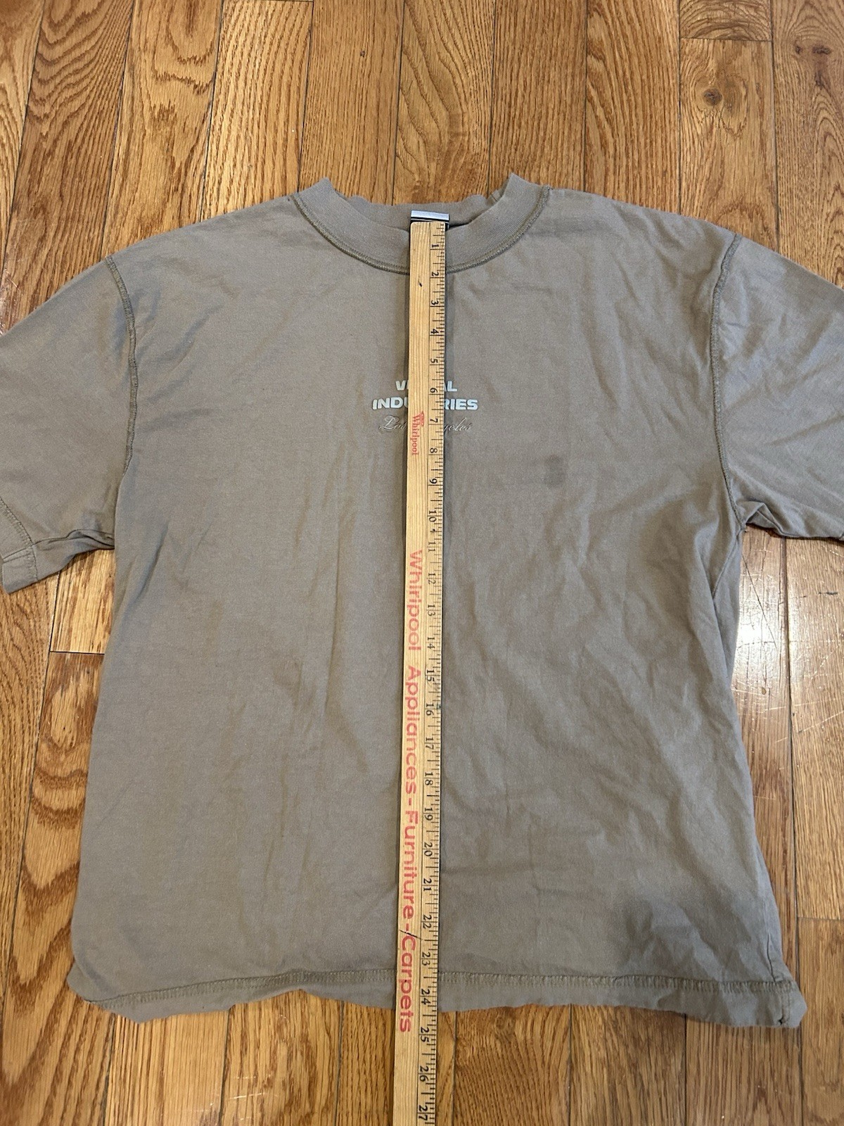 WXYZ Mfg. Co. Visual Industries Los Angeles T-Shirt Men’s Medium Brown Cotton