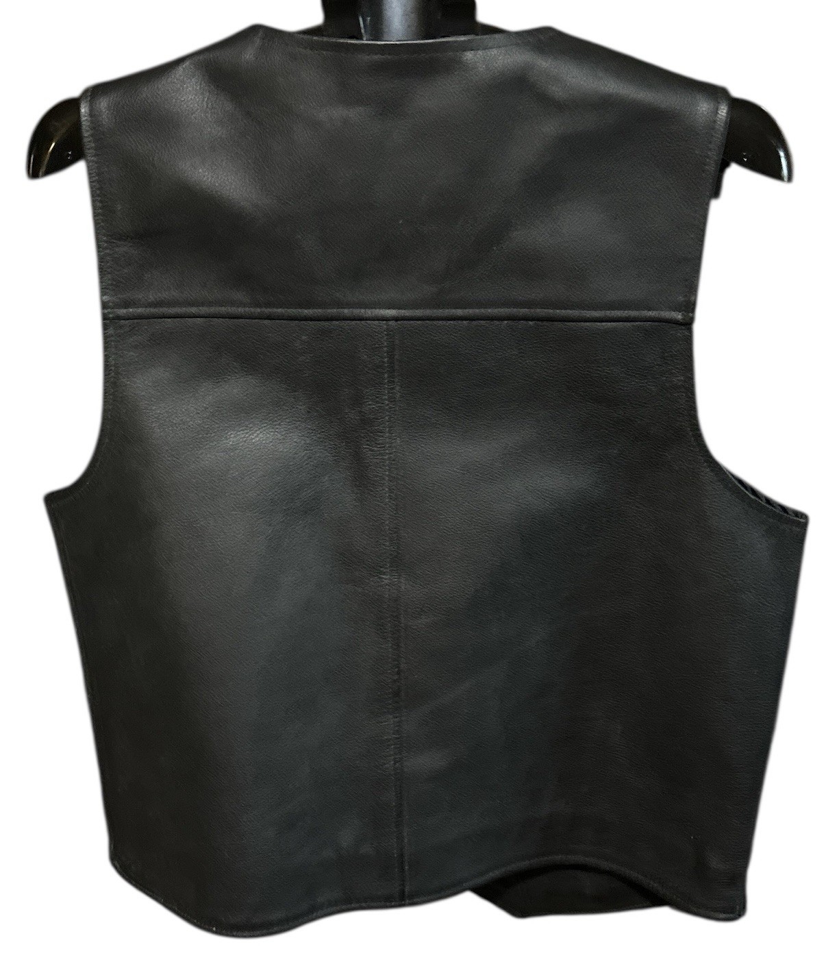 Coronado Premium Leather Outerwear USA Black Buttons Bison/Suede Size 44 Vest