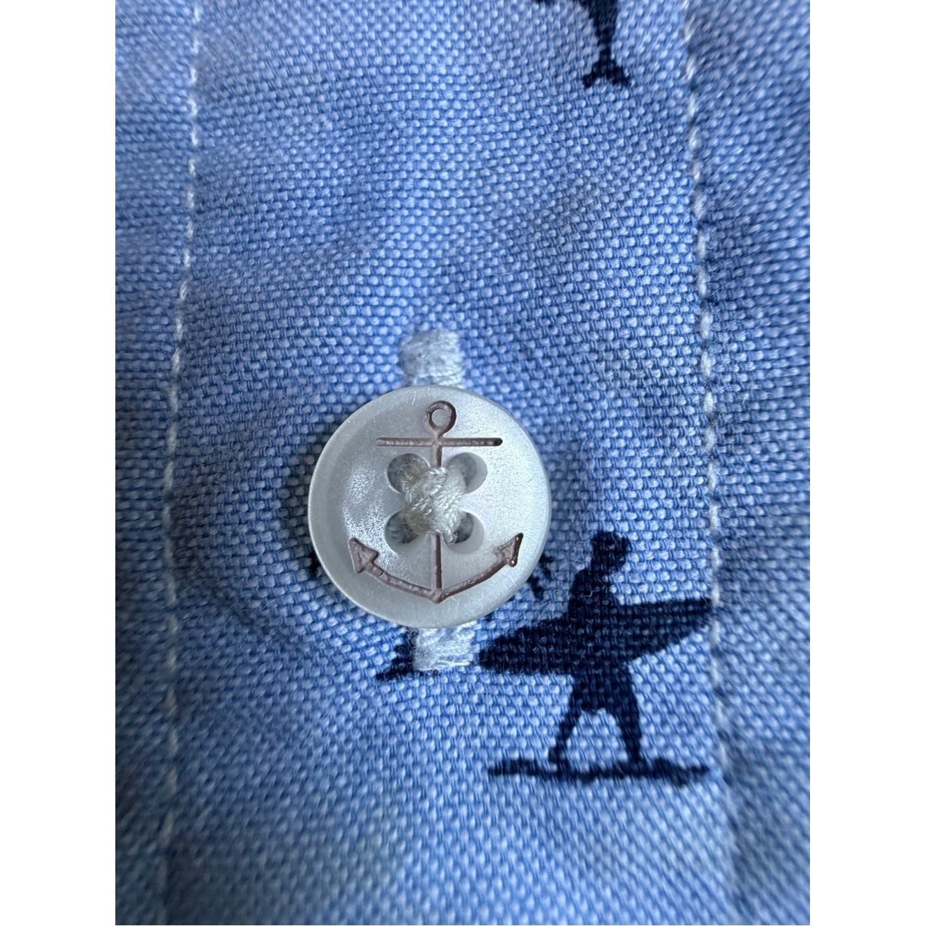 Cremieux Classics Men’s Button Down Shirt Light Blue Beach Surf Yacht Print XXL