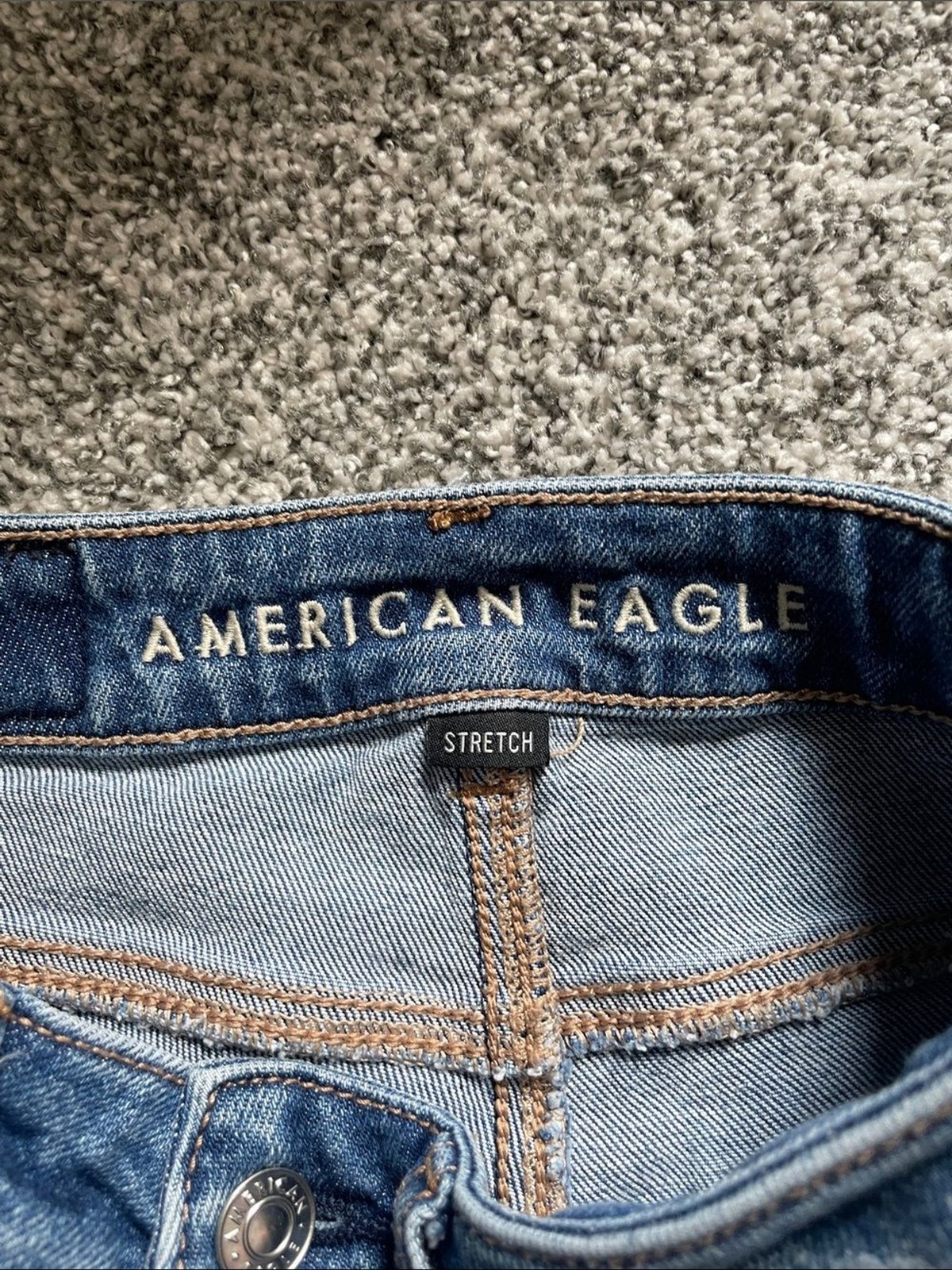 American Eagle Outfitters Distressed Blue Denim Jean Shorts