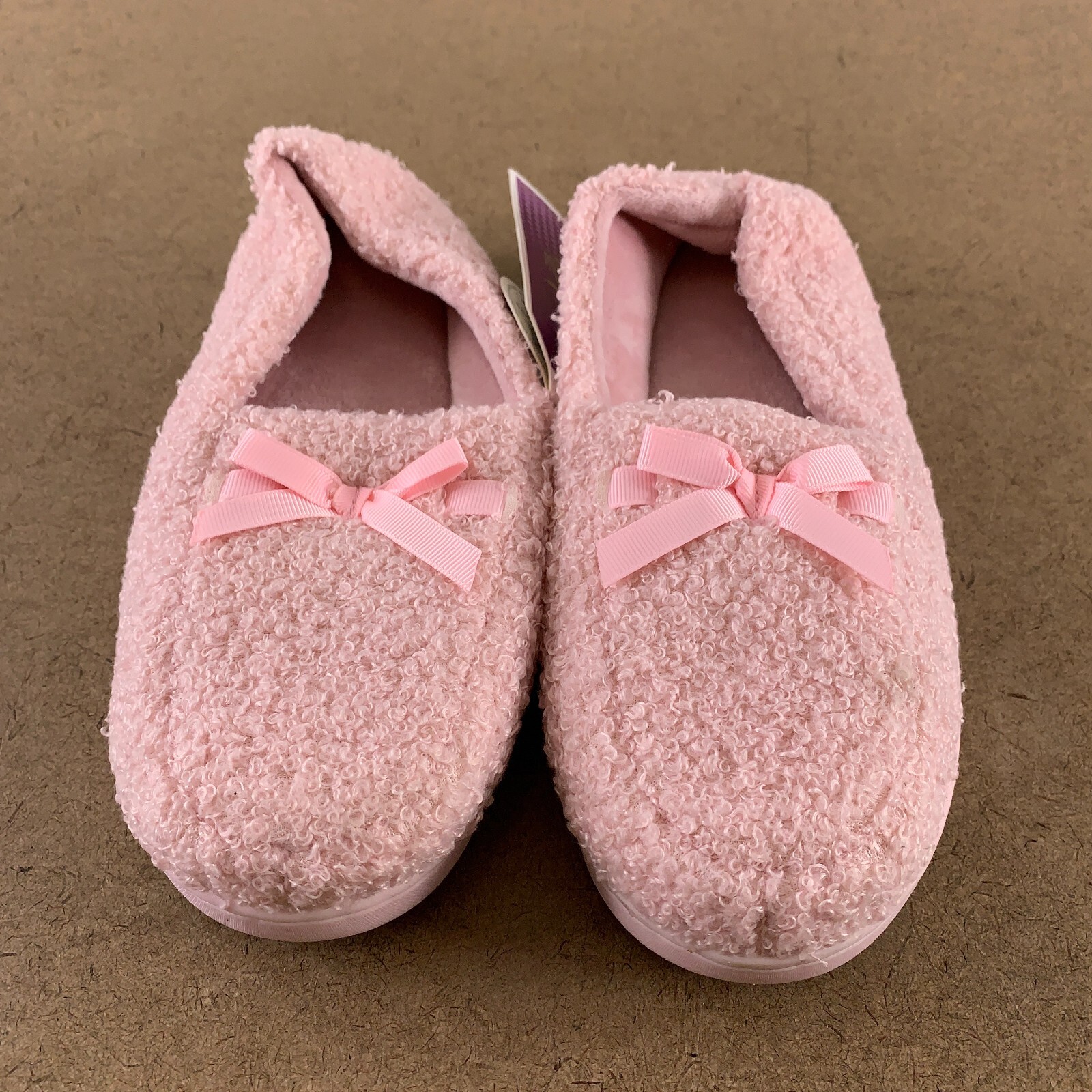 LERSVICVIL Women’s Shoe Size 6 Pink Cozy Rubber Sole Slip On House Shoes NWT