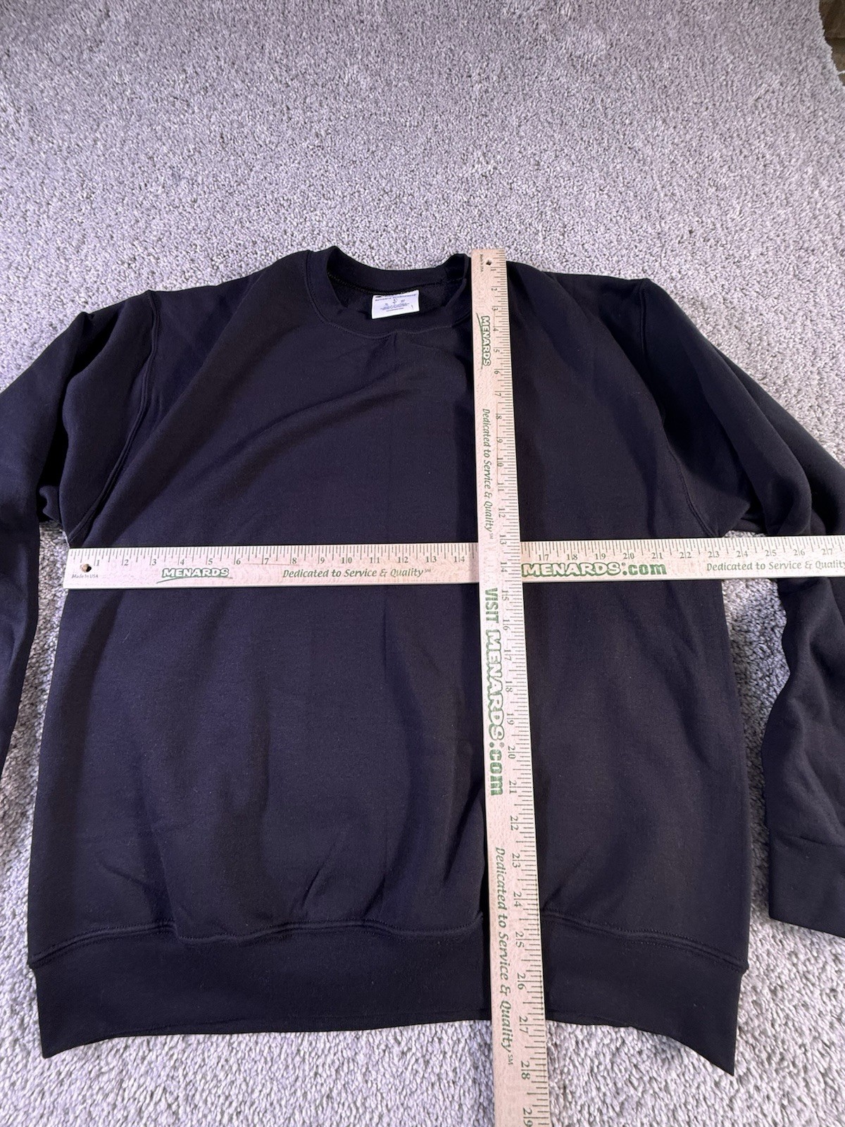 Champion S0888 Size M Men’s Powerblend Fleece Pullover Sweatshirt – Black