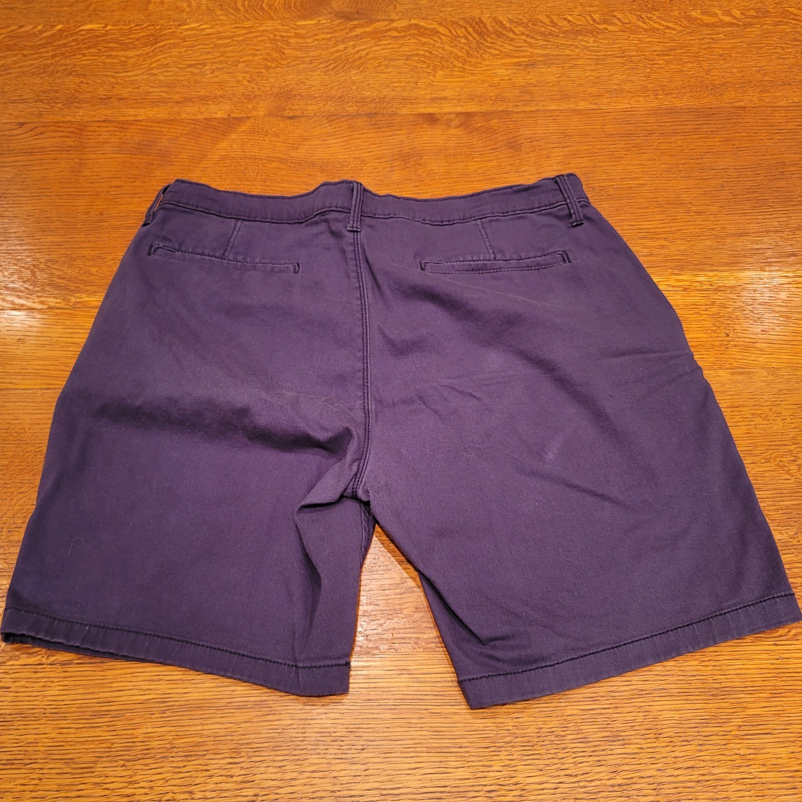 Arizona Jean Co Men’s Blue Classic Fit Chino Shorts Stretch Flat Front Zip