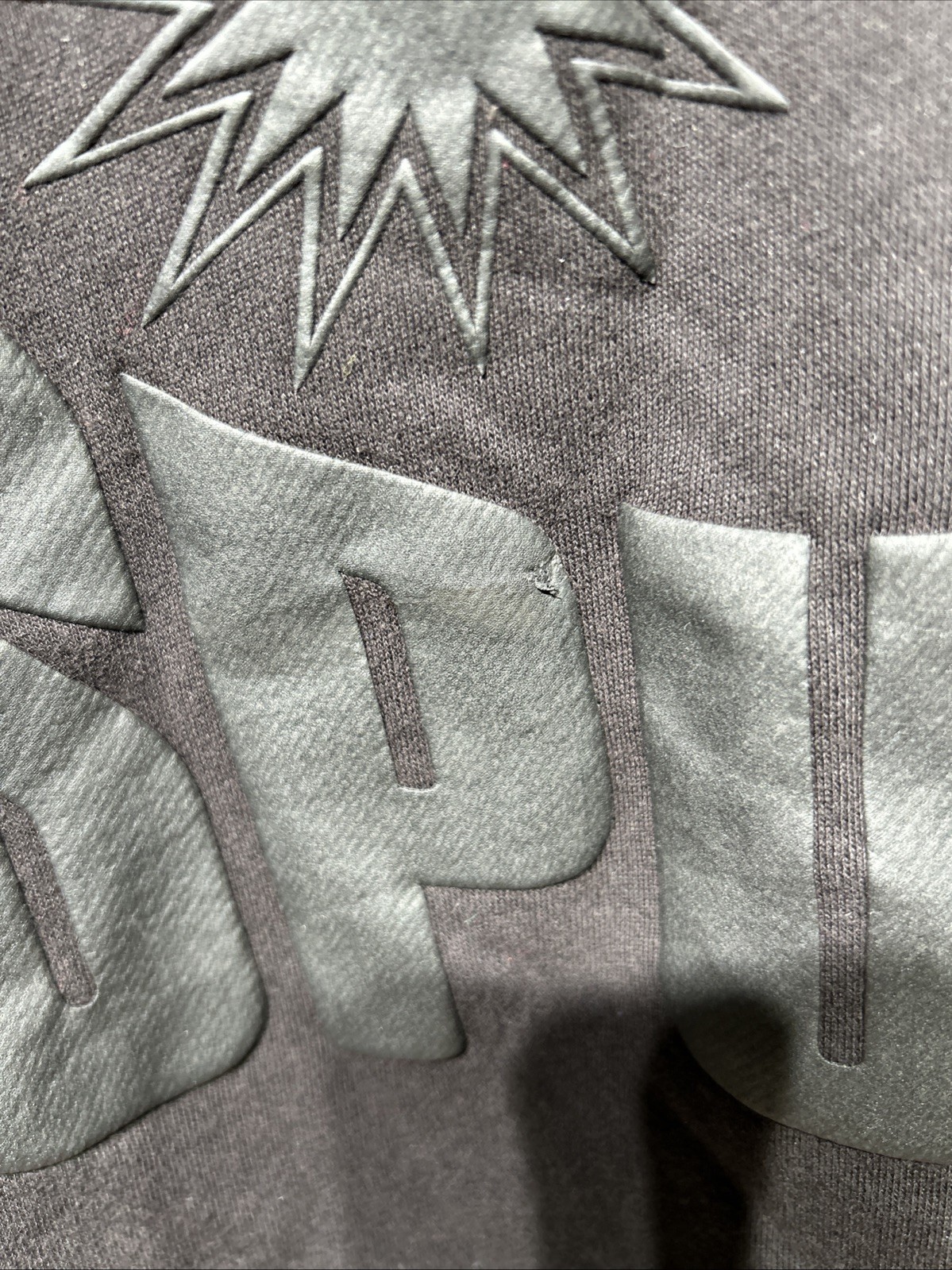 Mitchell & Ness San Antonio NBA Spurs Logo Crewneck Sweatshirt Black Sz 2XL