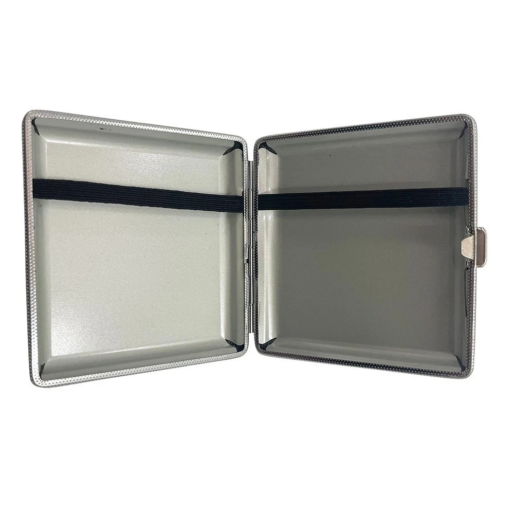 IRON CROSS Cigarette Case – Leather Stainless Steel – Enameled Steel Emblem