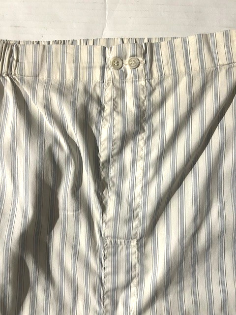 Vintage GRIGIO PERLA Men Fine Cotton Stripe Boxer Shorts Short sz L Eur 5 Italy