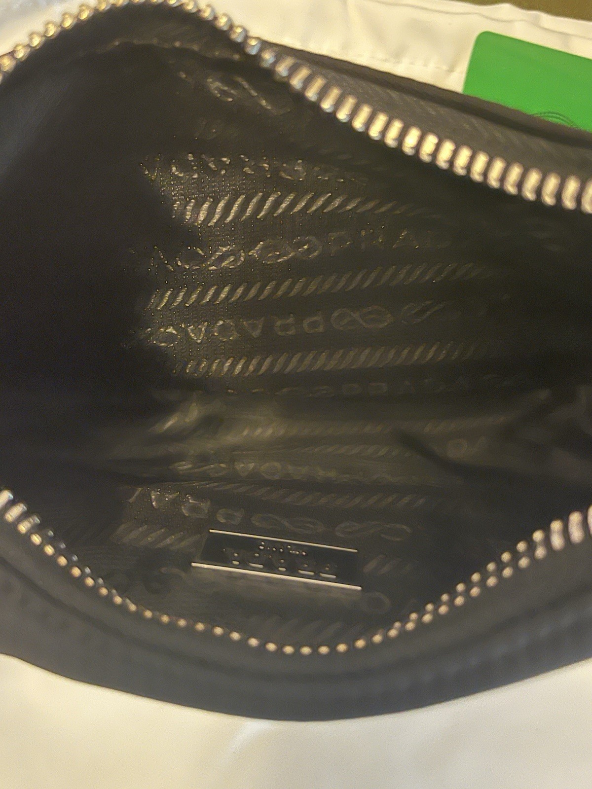 PRADA Re-Edition 2005 Black Shoulder Bag with Chain Strap and Detachable Pouch