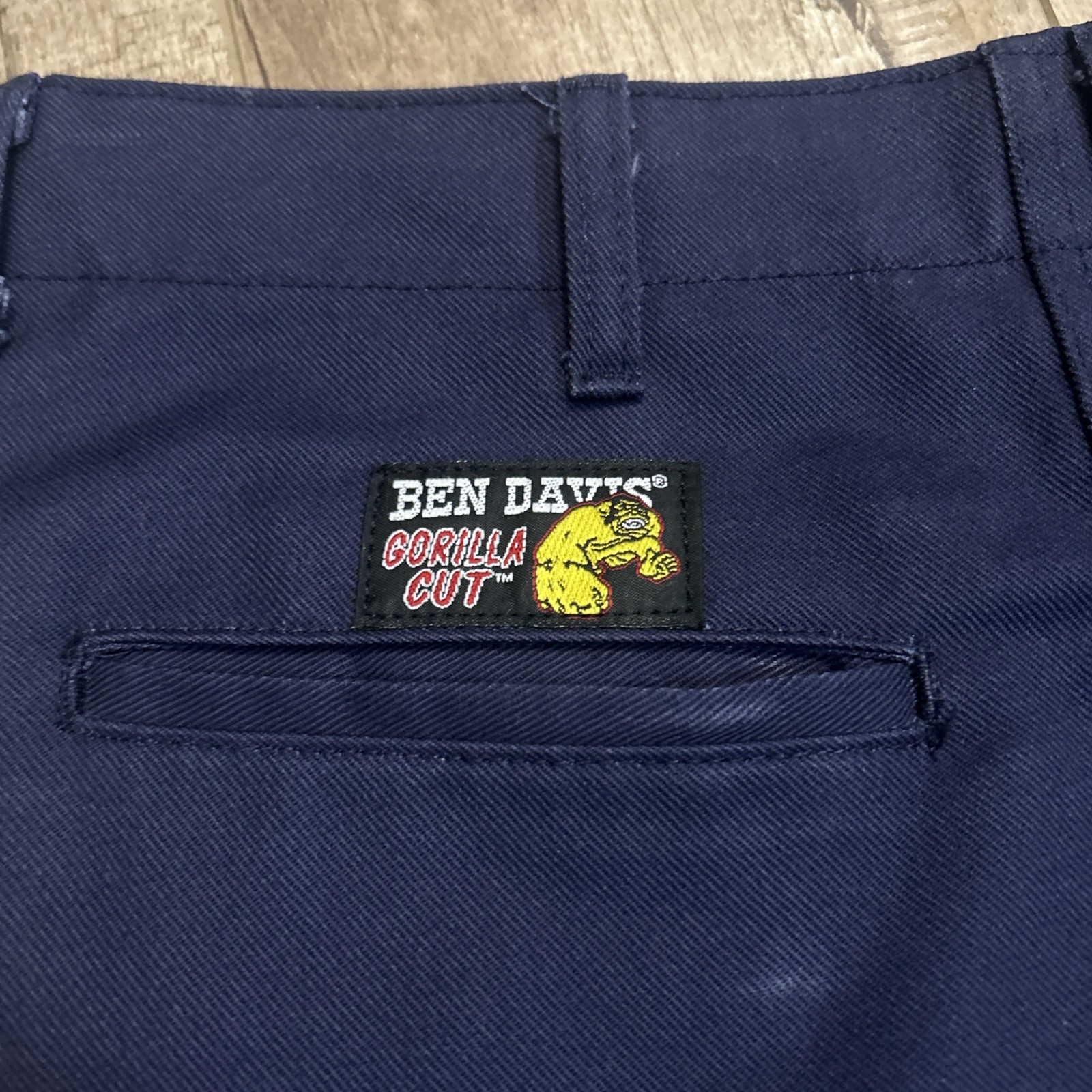 Ben Davis Gorilla Cut Pants Loose Fit Baggy Wide Leg Navy Blue 32 X 32