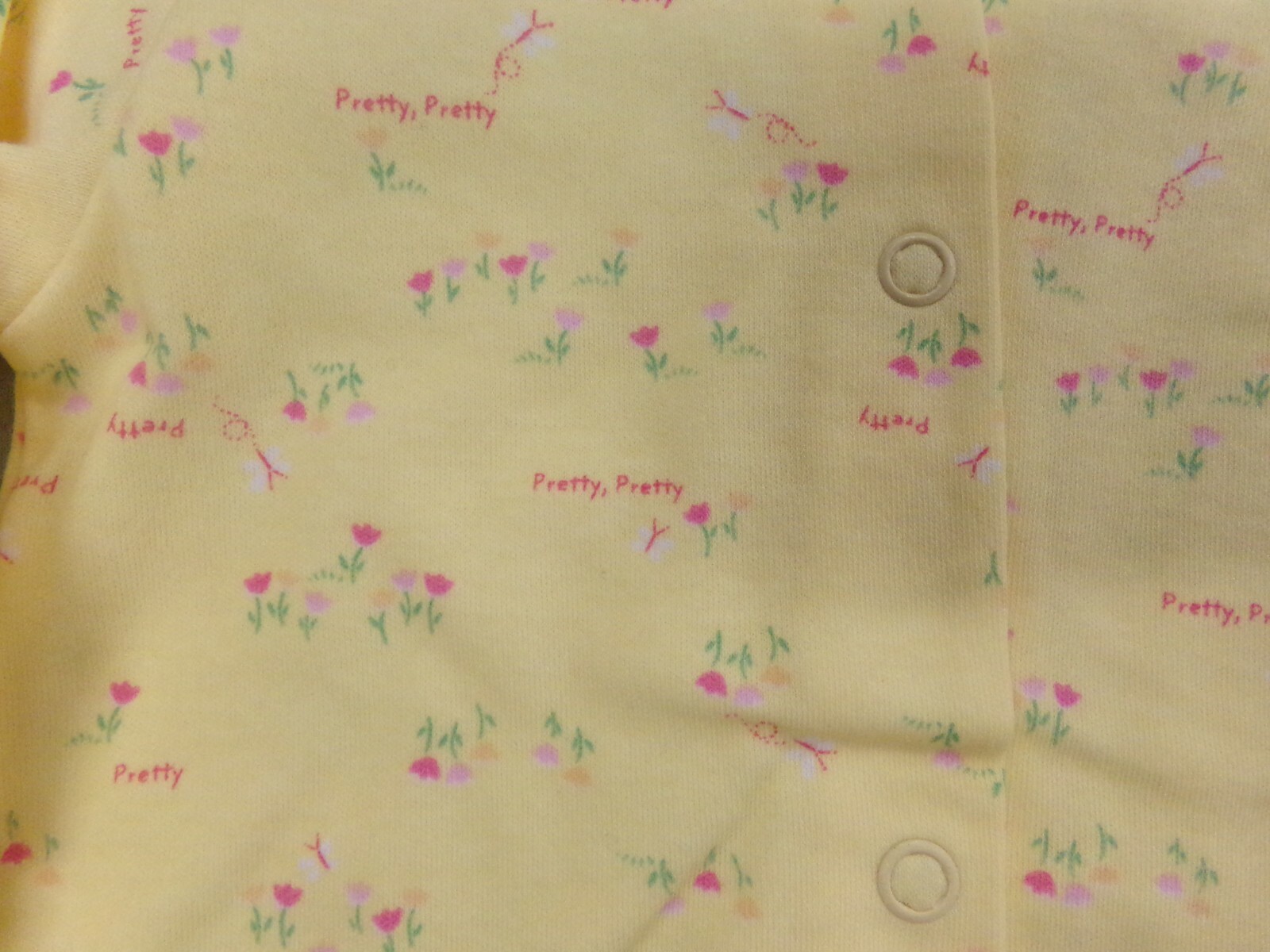 Carter’s Starters Girls Yellow W Flowers 6-9 Months Sleeper NEW 100% Cotton