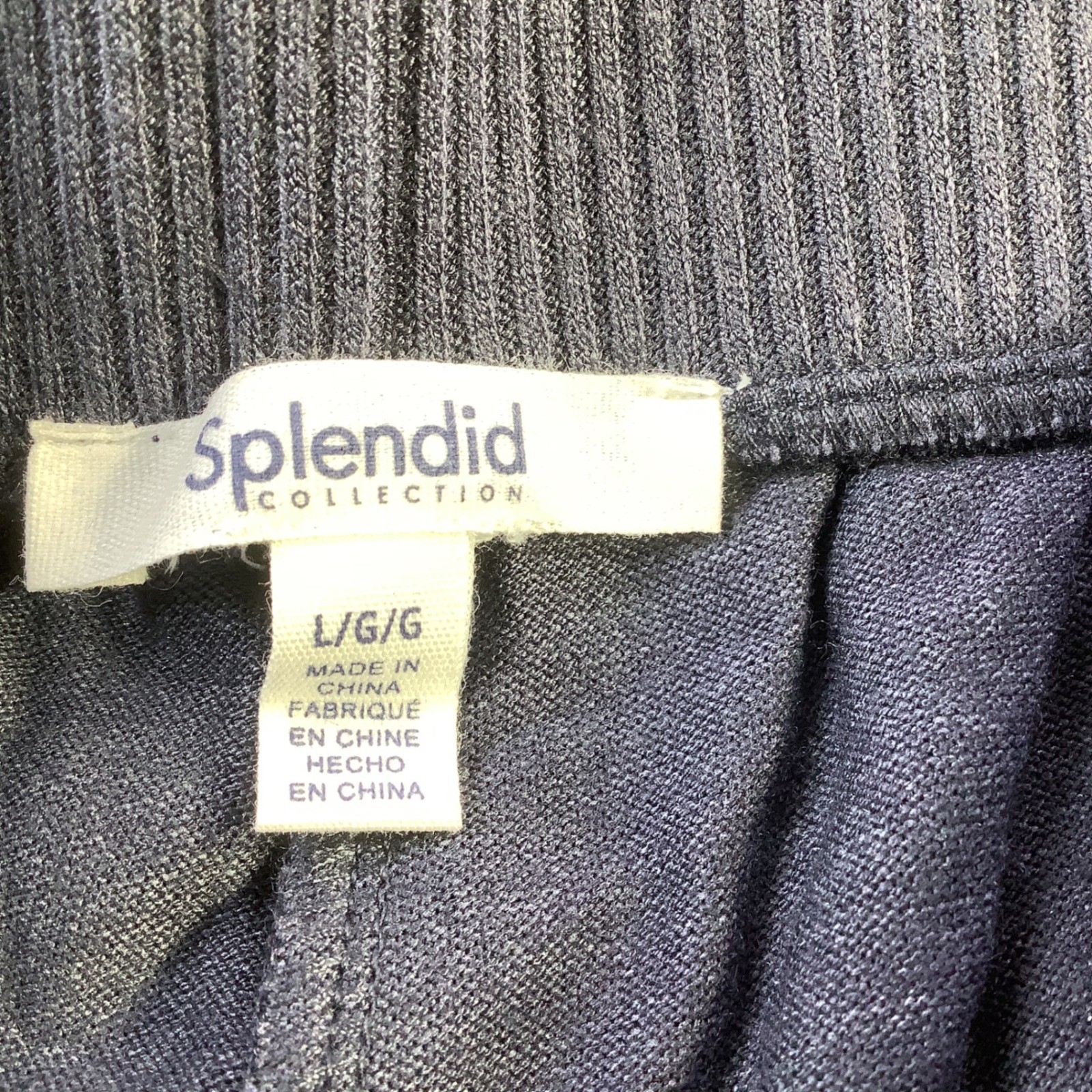Splendid Collection Womens Wide Leg Lounge Pants Navy Blue Size L NWT