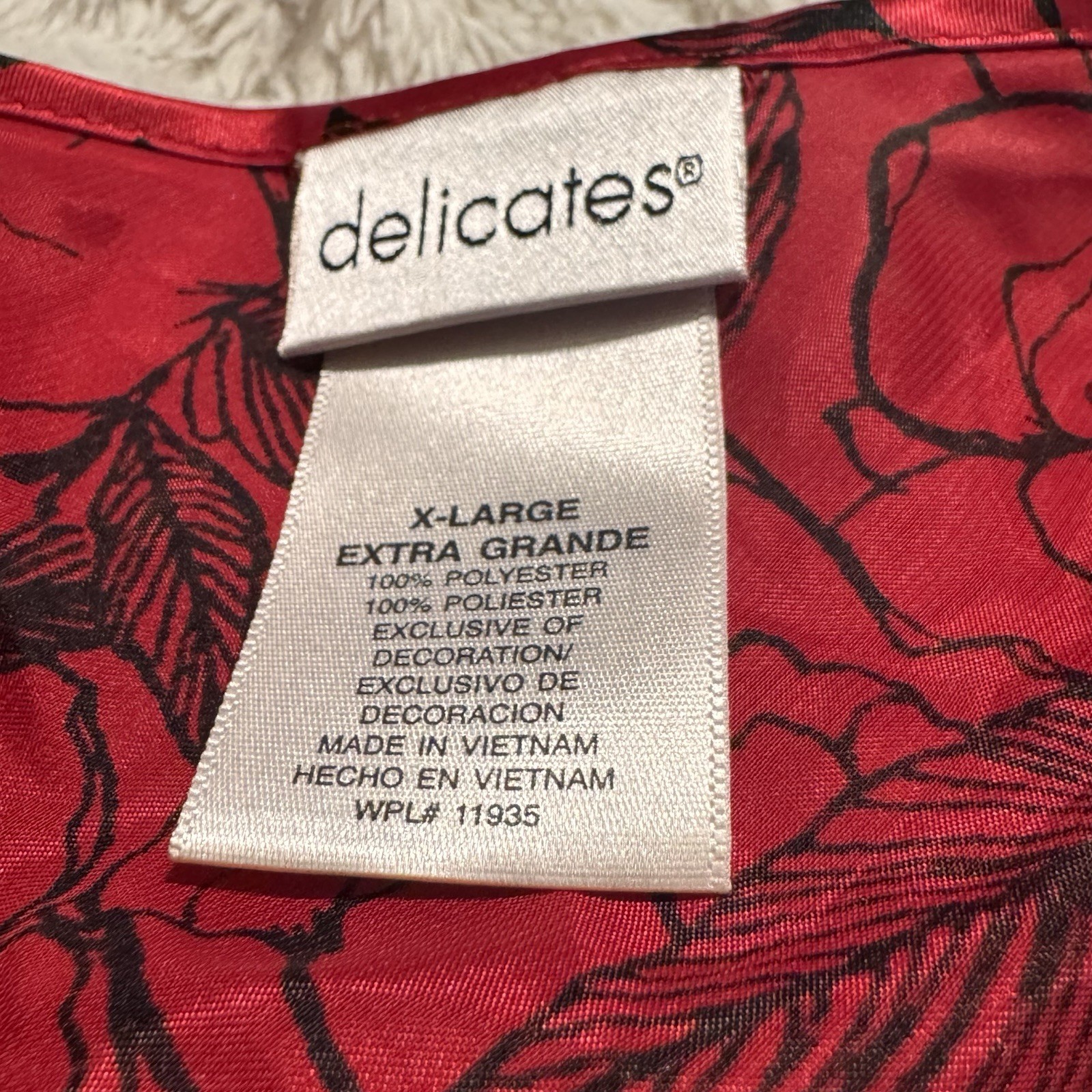 Delicates Soft Slinky Satin Sleep Shirt Nightgown Sexy XL XXL Vamp Romantic Plus