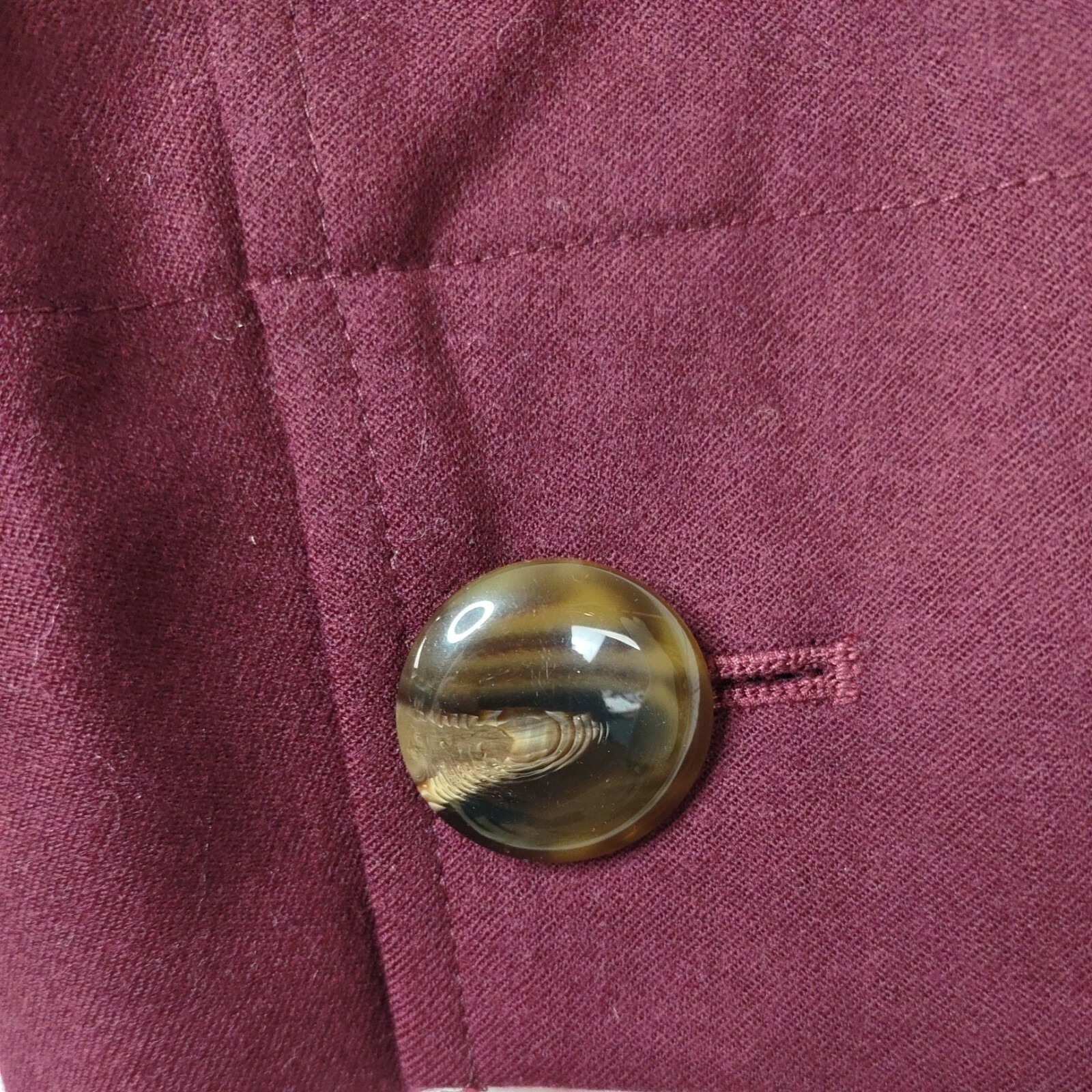 Talbots Stretch Fabric Wool Blend Jacket Blazer Red Women Size 10 2 Buttons Used