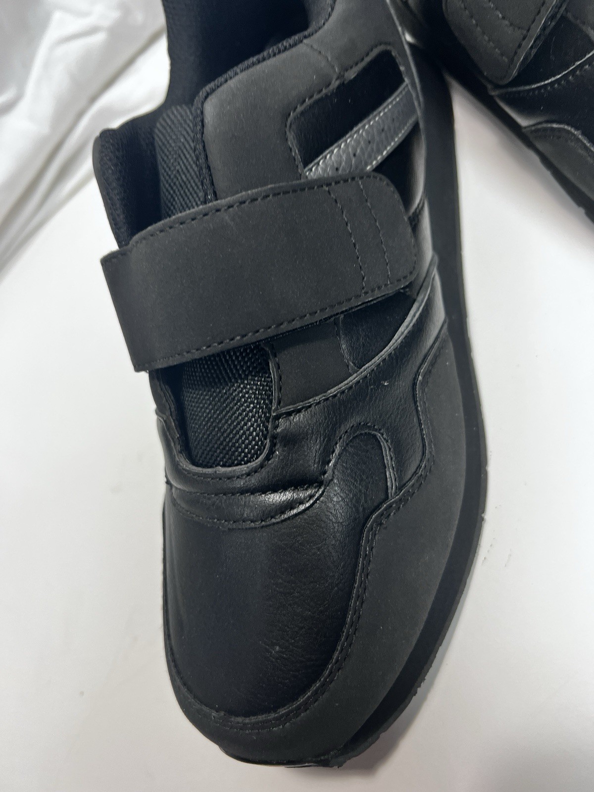 Omega Men’s Walking Shoes Size 7 D Black 43A-01 Comfort Zone Hook/Loop