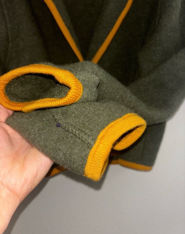 Geiger Women’s Button Pure Wool Sweater Cardigan Made In Austria Size 42