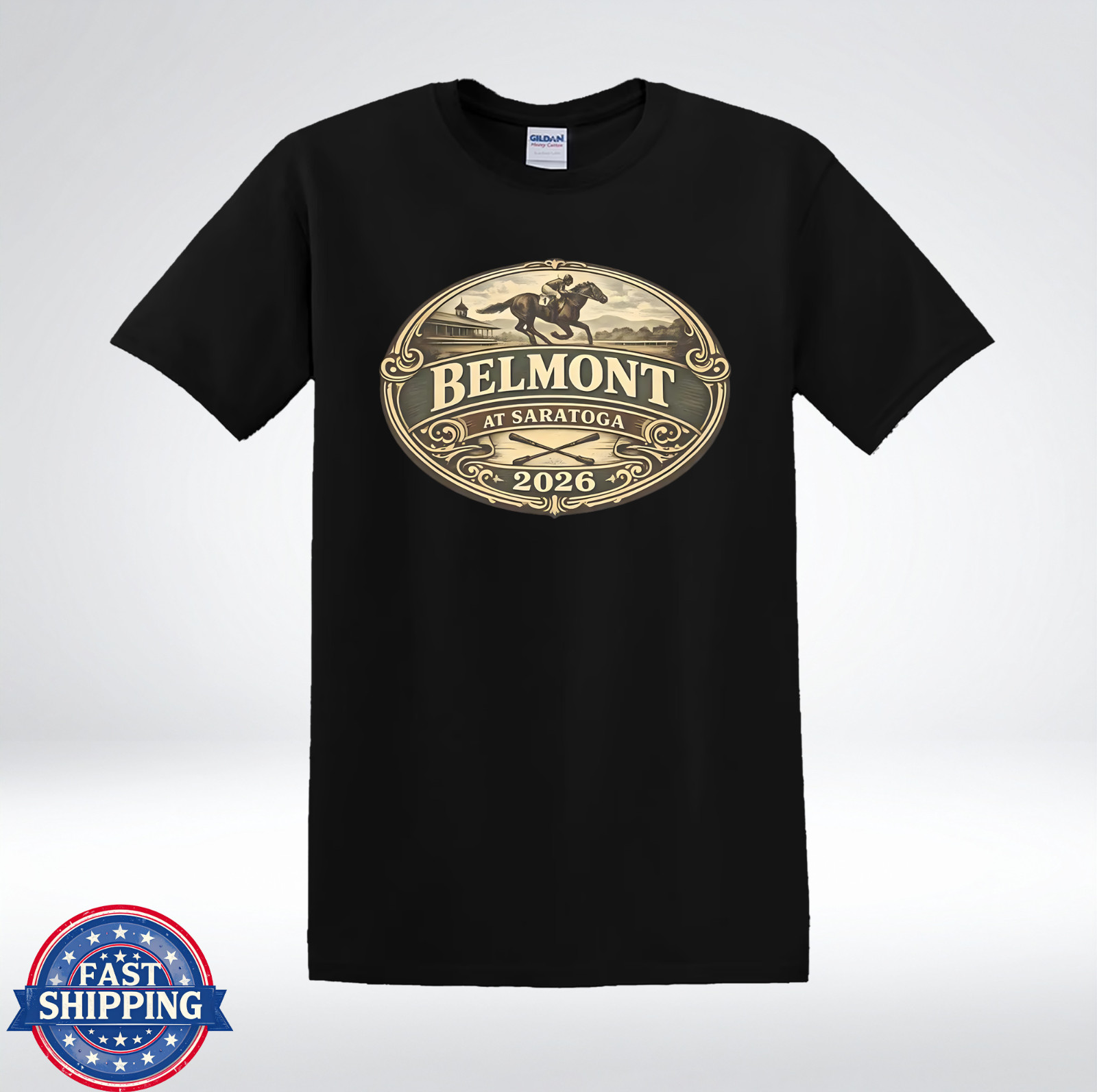 Horse Racing Event Saratoga 2026 Retro Style T-Shirt