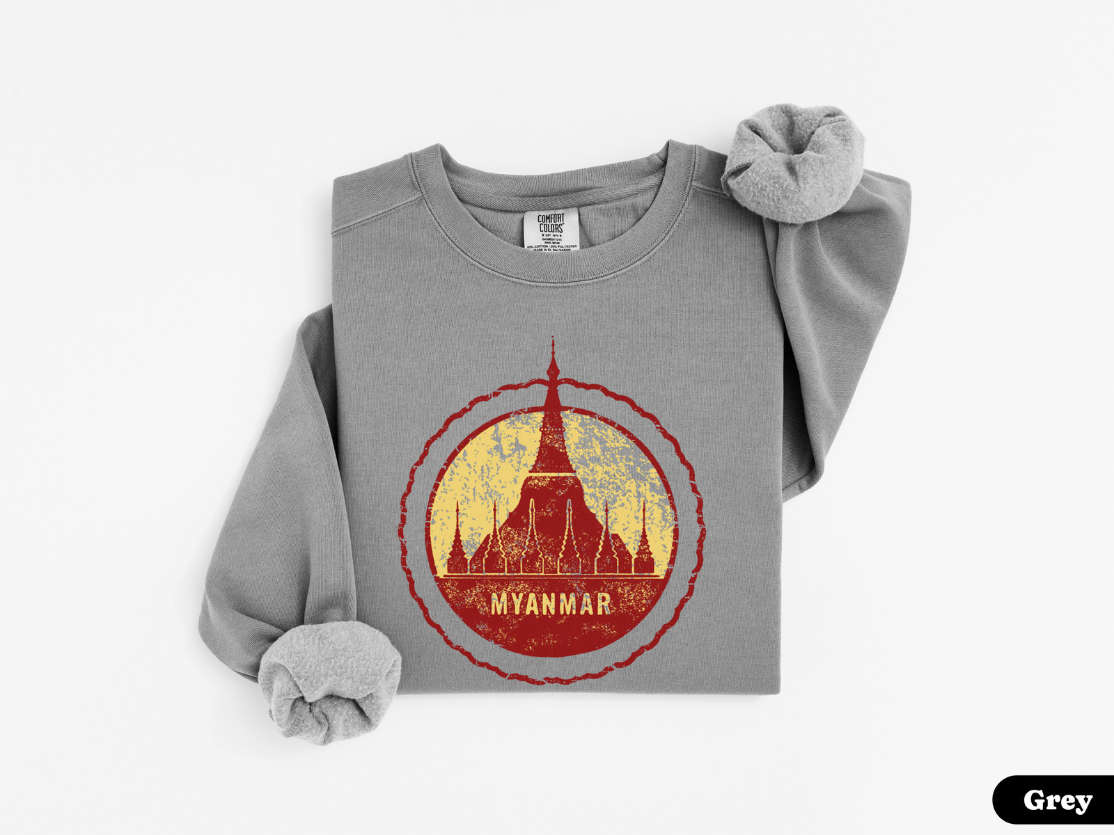 Myanmar Sweatshirt Unisex Burma Sweater Travel Souvenir Top Burmese Pride Gift