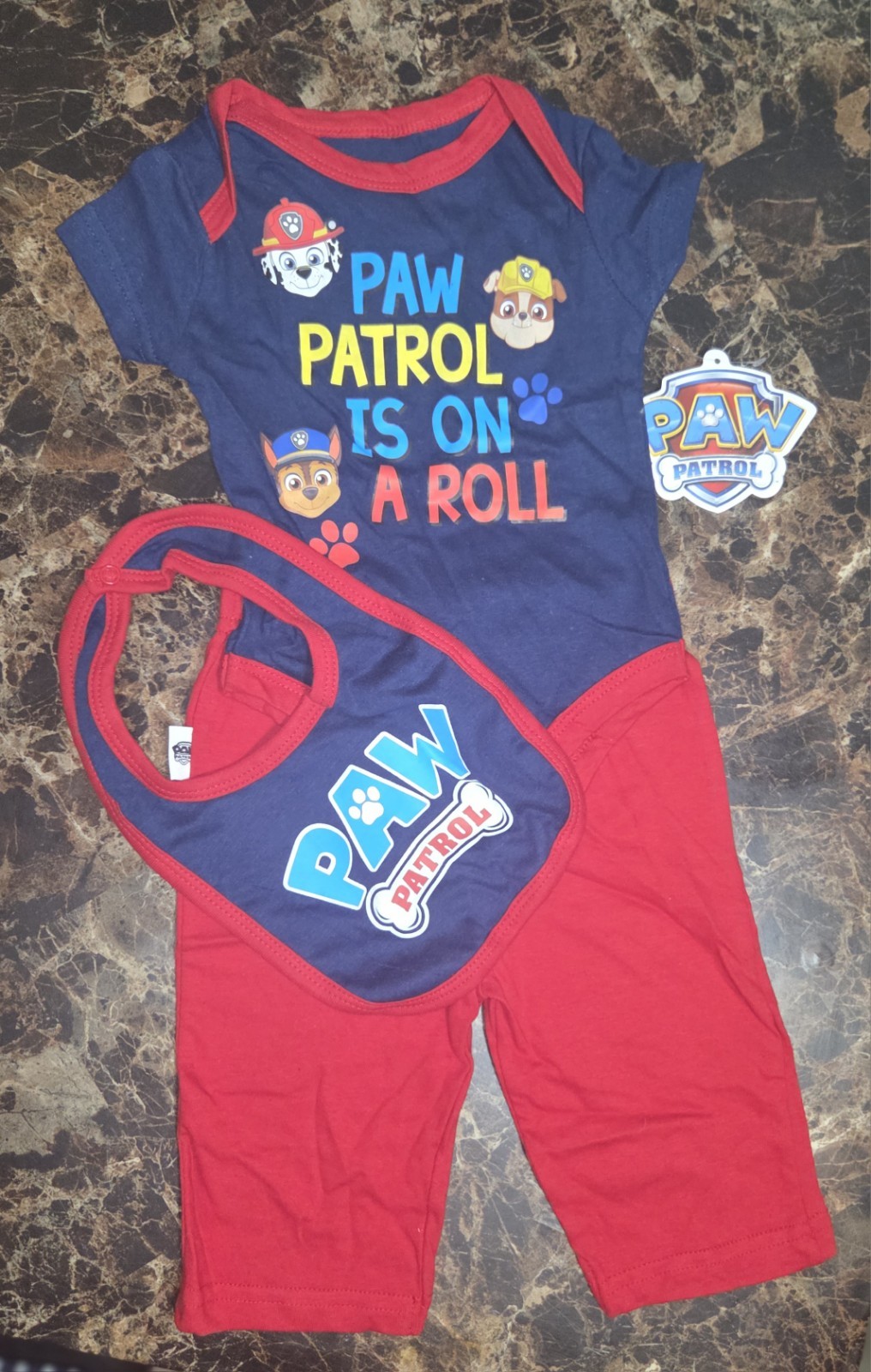Paw Patrol Baby 3 piece set. Size 3-6 Months. New with tag