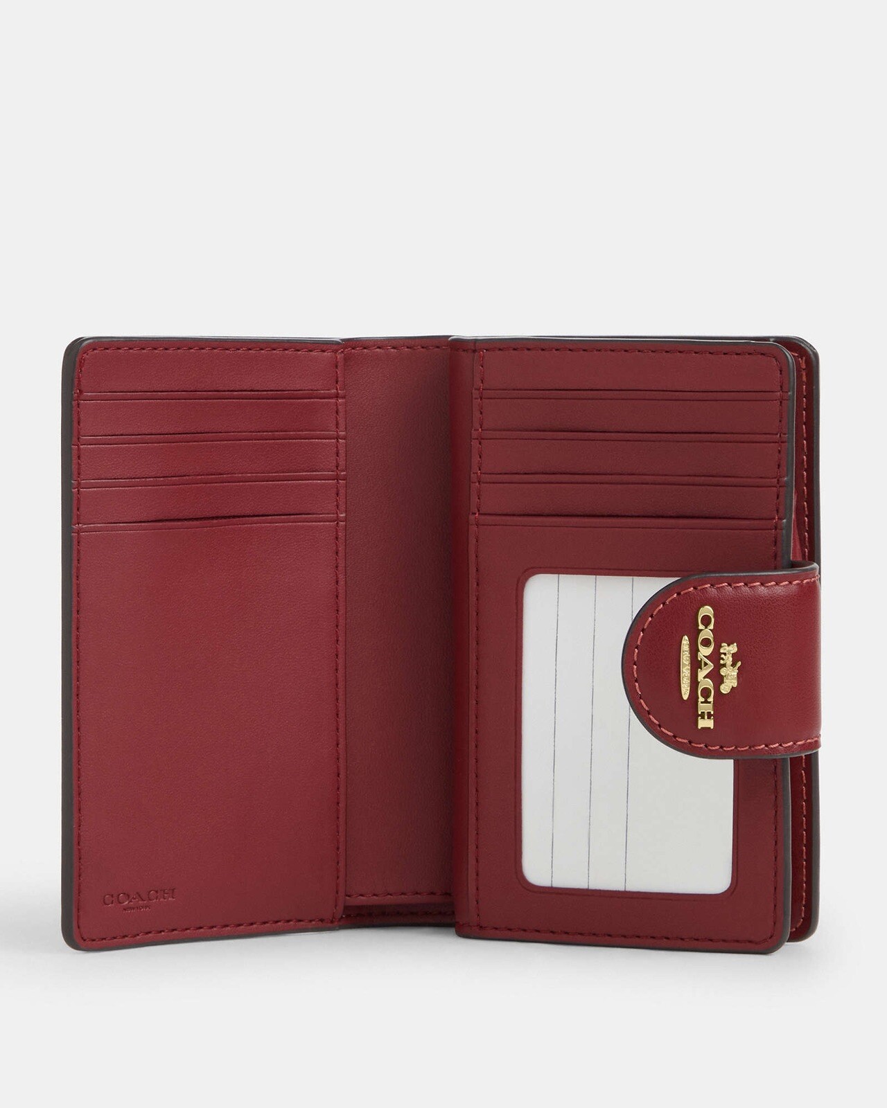 Coach Medium Corner Zip Wallet In Signature Canvas With Cherry Print CZ342 NWT