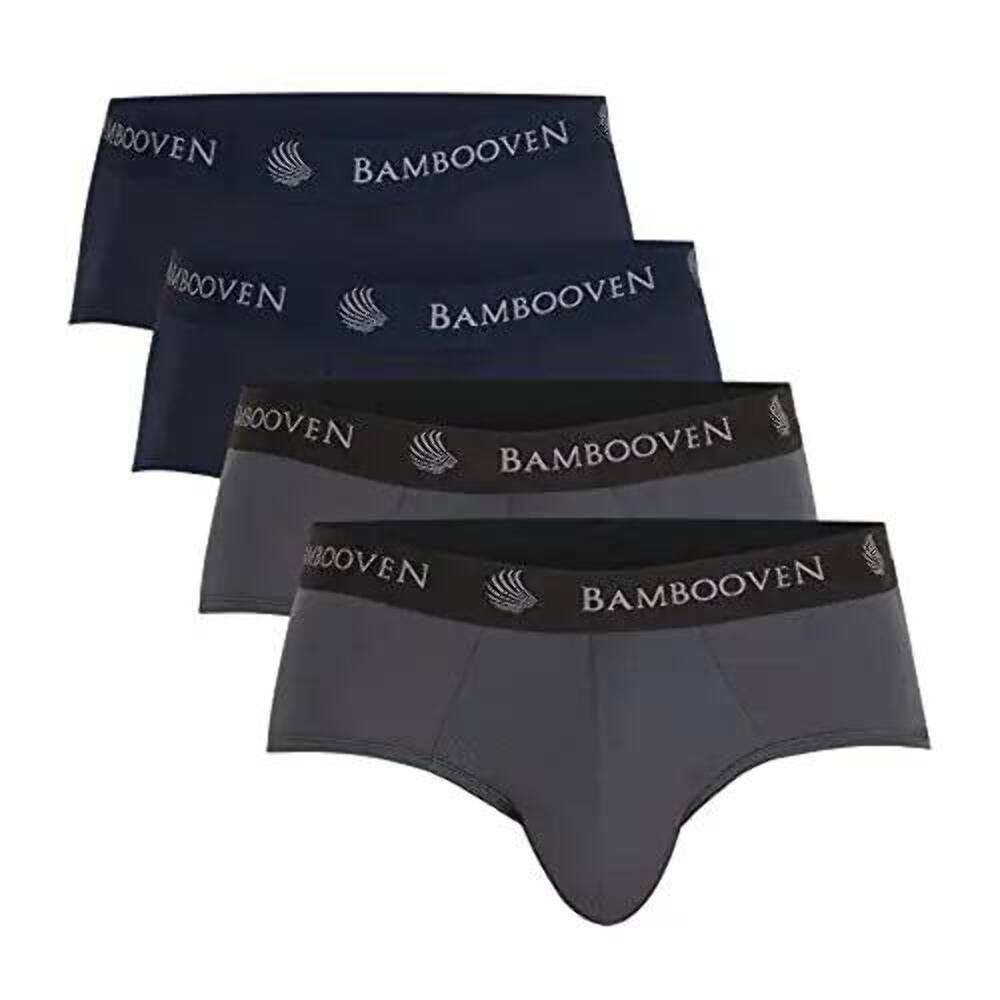 Men’s Bamboo Briefs with Pouch – 4-Pack Soft & Breathable Underwear