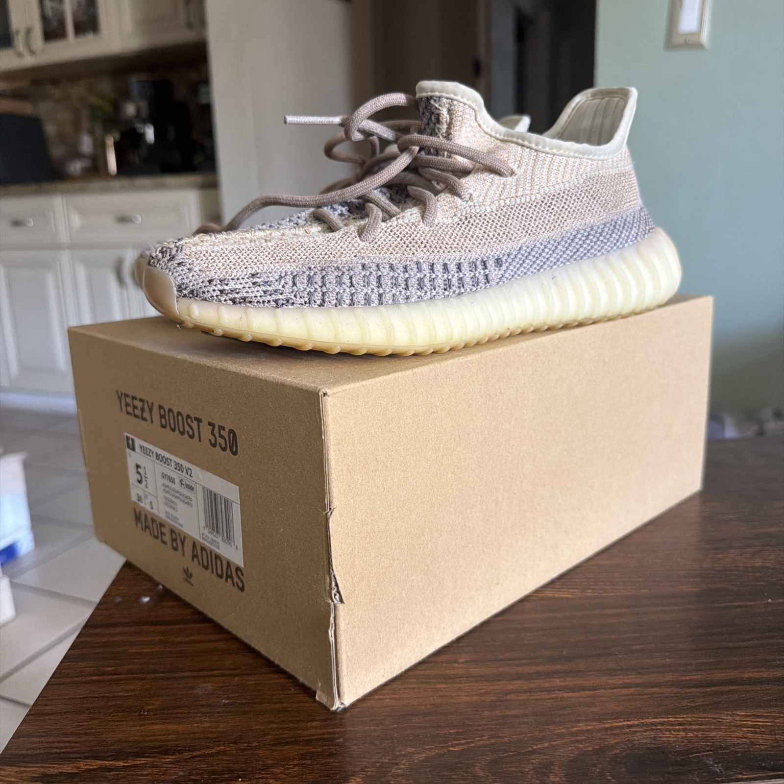 Adidas Yeezy Boost 350 V2 Ash Pearl Size 5.5 SLIGHTLY USED $50 OBO