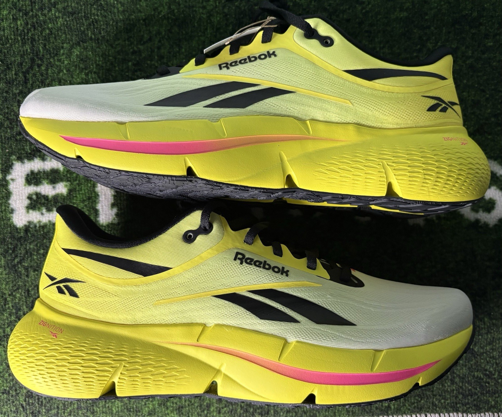 US Men’s 12 – Reebok Zignition Running Shoes “Electric Yellow Black” 100228713