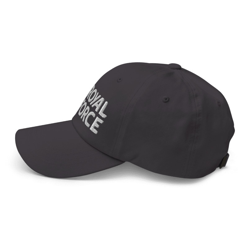 RAF Royal Air Force Logo Inspired Embroidery Dark Grey Color Classic Dad Hat