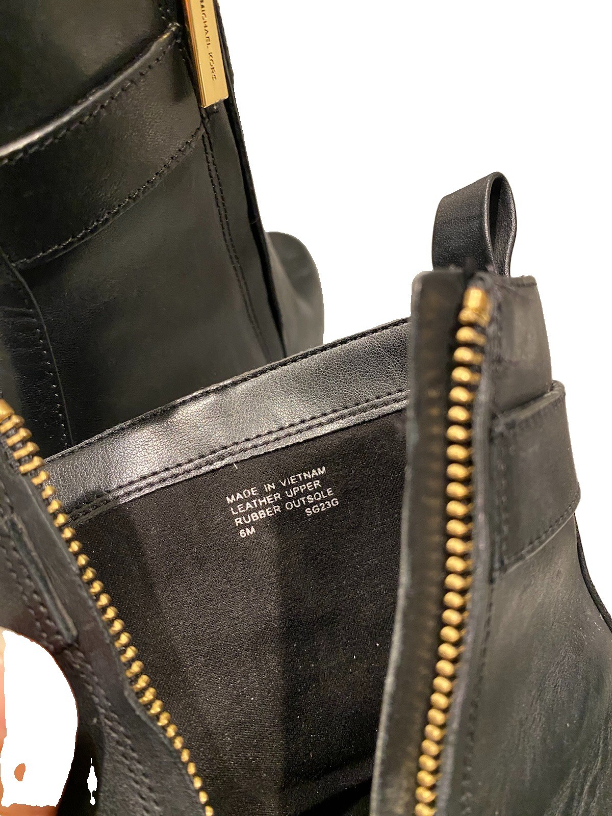 MICHAEL KORS $280 BLACK PARKER LEATHER PLATFORM BOOTS SZ 6 IN ORIGINAL BOX