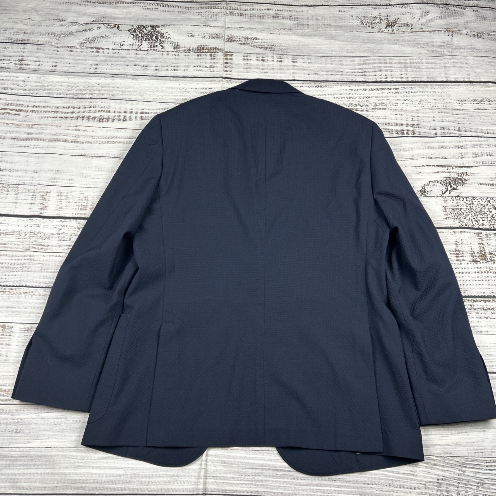 Ibiza Carini Unstructured Patch Pocket Sport Coat Dark Blue Size 40R Textured