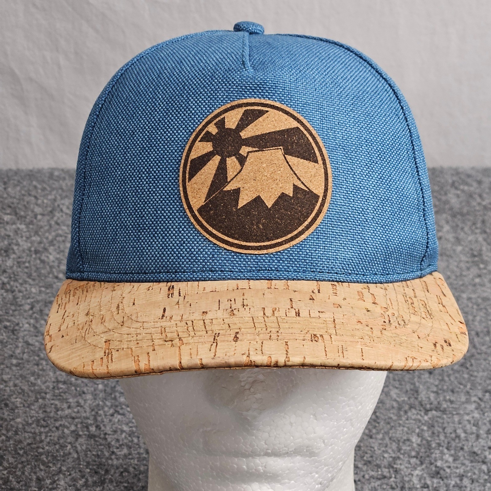 Mountain Sun Surf Hat San Diego Cork Brim Cap Snapback Hat Blue Beach Coastal