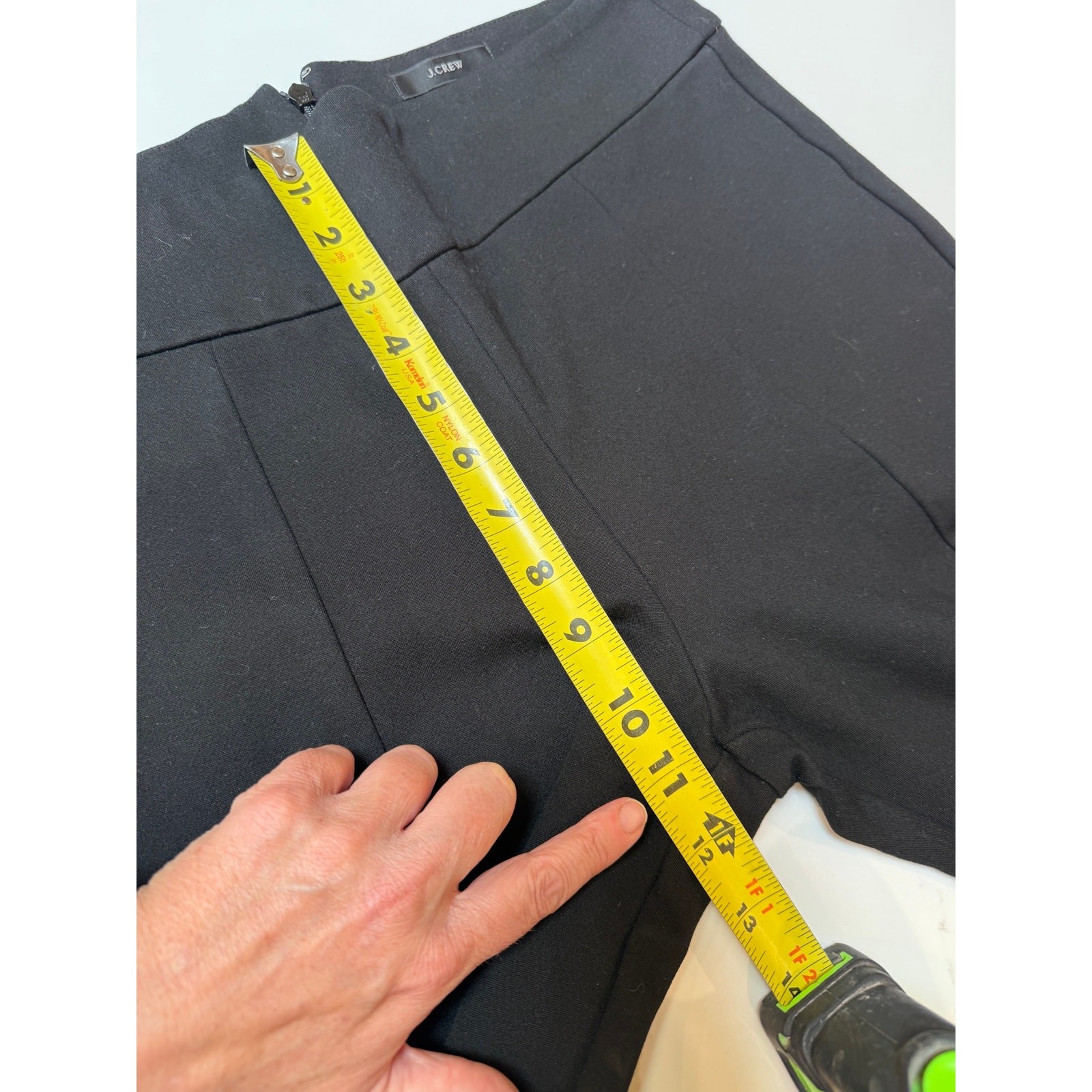J Crew Mario Bellucci Roxanne Flare Zip Ankle Trouser Pants M Black