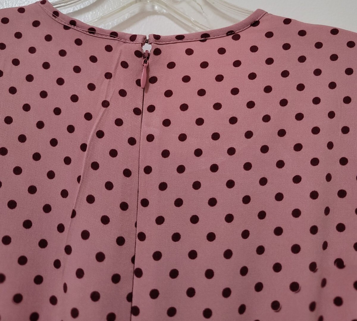 Gal Meets Glam Collection Dress Womens Sz 6 Pink Dot Corinne A-line Casual Midi