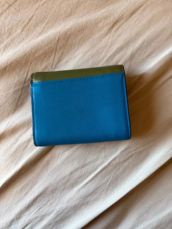 MCM Women’s Blue Green Gold Trifold Wallet