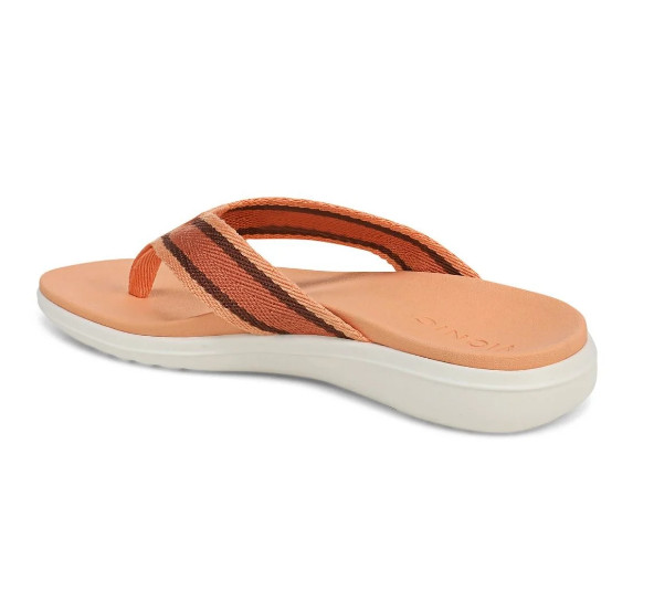 Vionic Women Beach Indigo Toe Post Sandal, Shell Coral Multi (NEW WT)