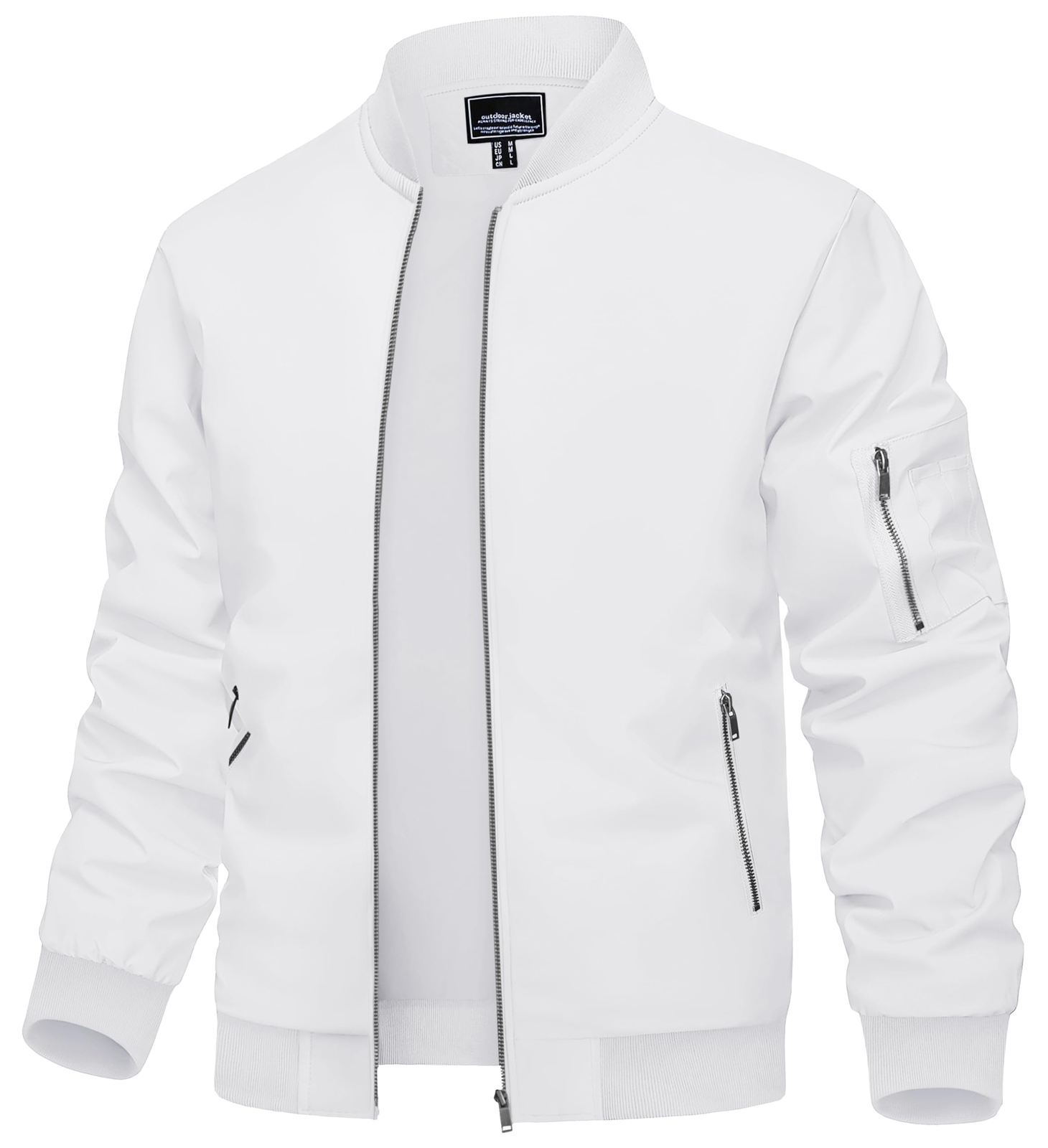Men’s Lightweight Bomber Jacket Causal Spring Fall Windbreaker Full Zip Outwear