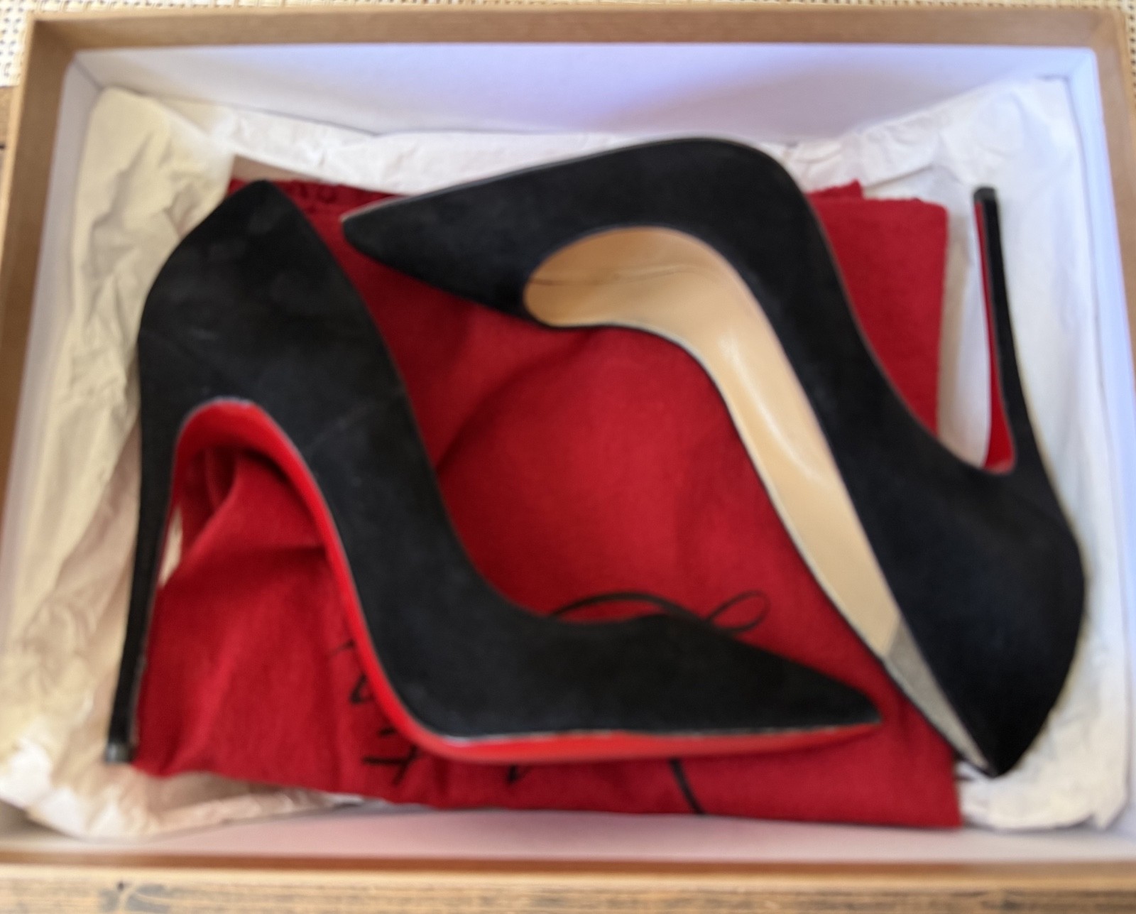 Christian Louboutin So Kate 120mm Black Suede 35.5 (US 5.5)