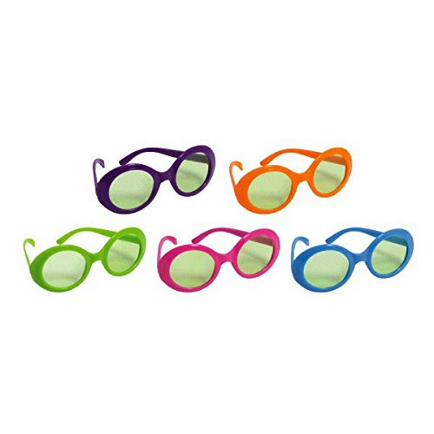70’s Party Multi-Colored Frame Glasses Accessory (10 Pack)