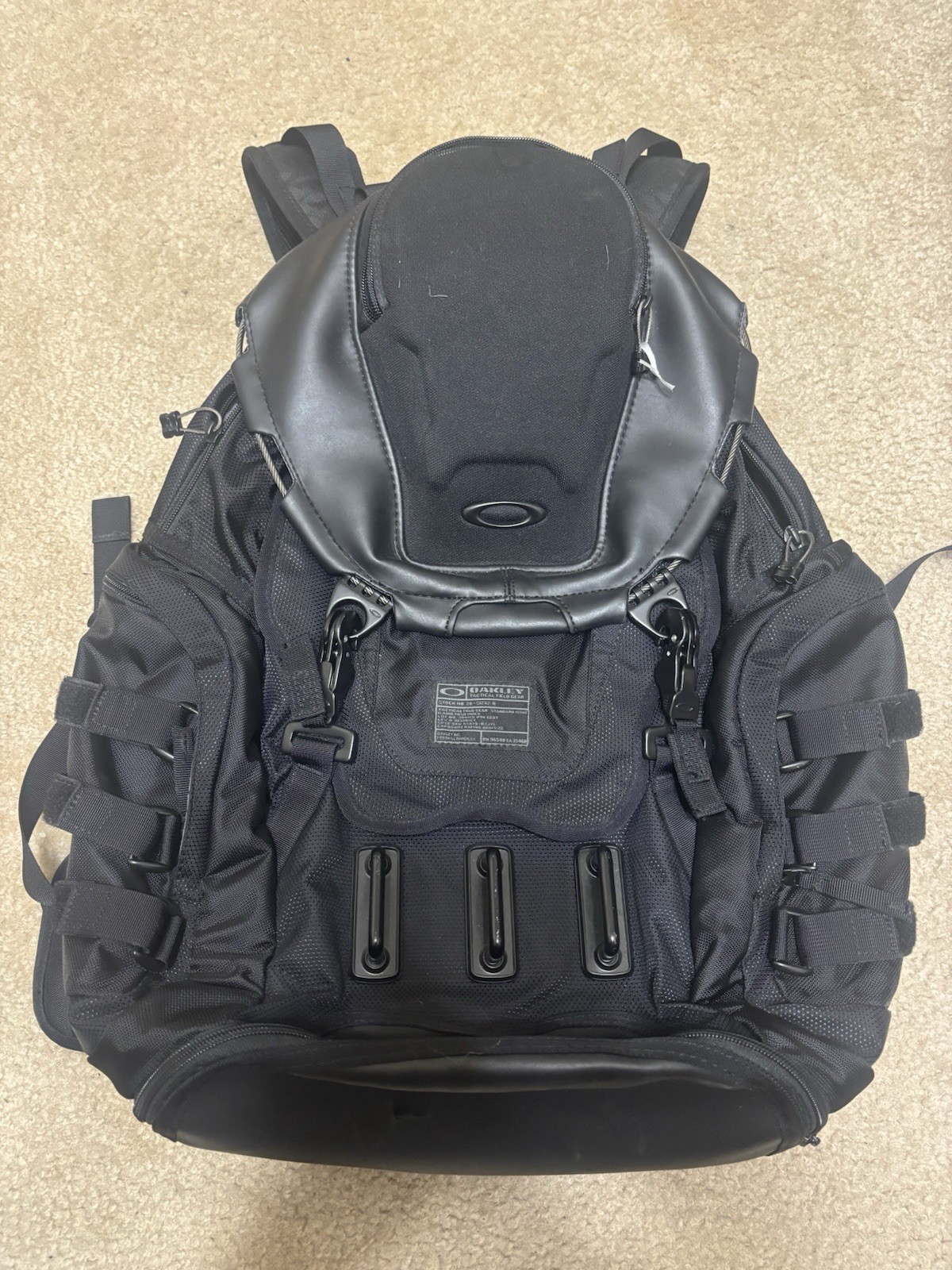 Oakley Tactical Field Gear Backpack Black Hard Shell Laptop Travel Bag Rare