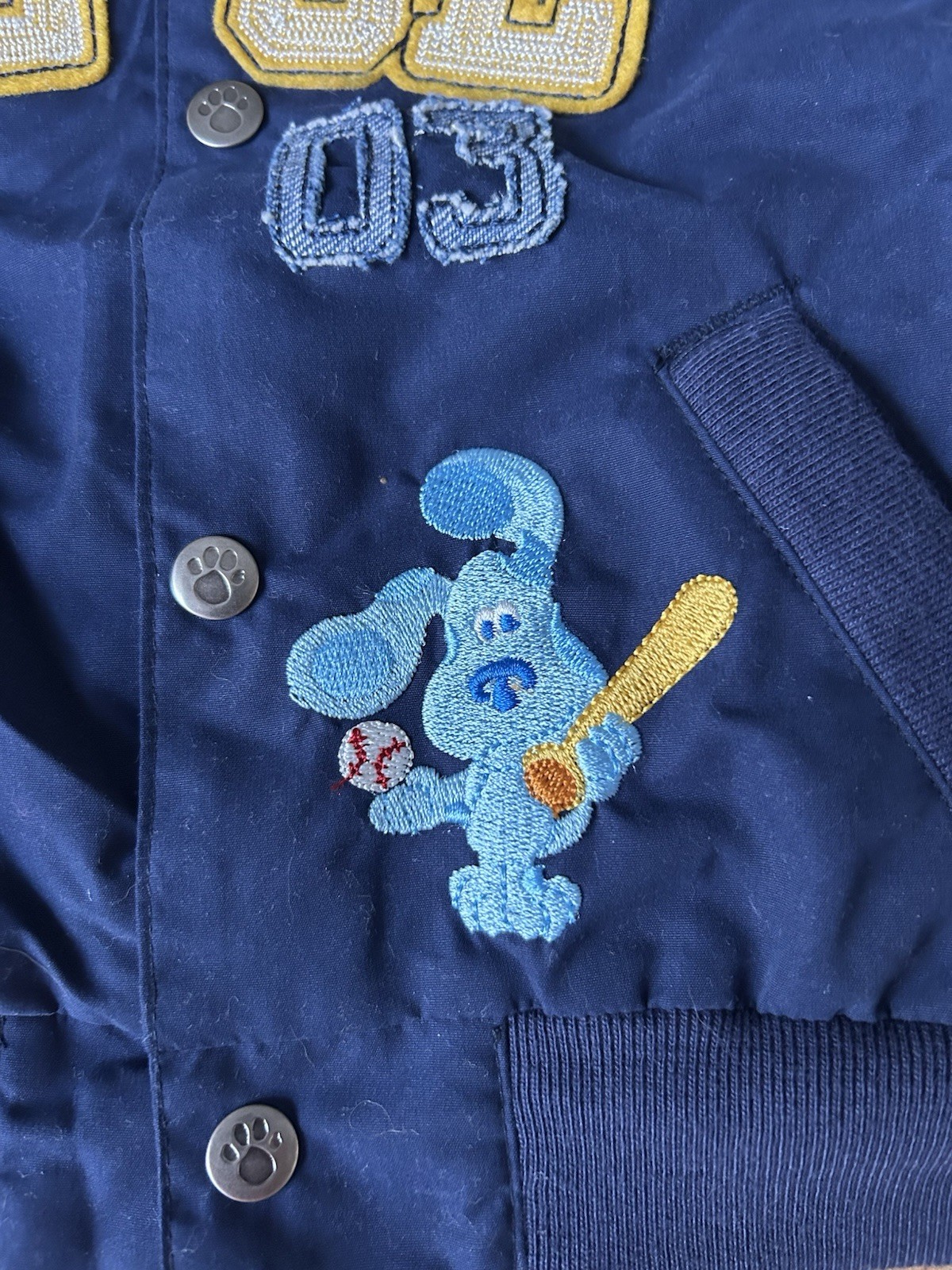 RARE 2003 Nick Jr Blues Clues Varsity Jacket Baseball 12months
