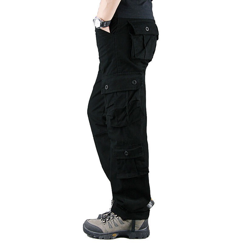Mens Tactical Cargo Pants – Army Combat Work Pants Outdoor Hiking Durable Cotton