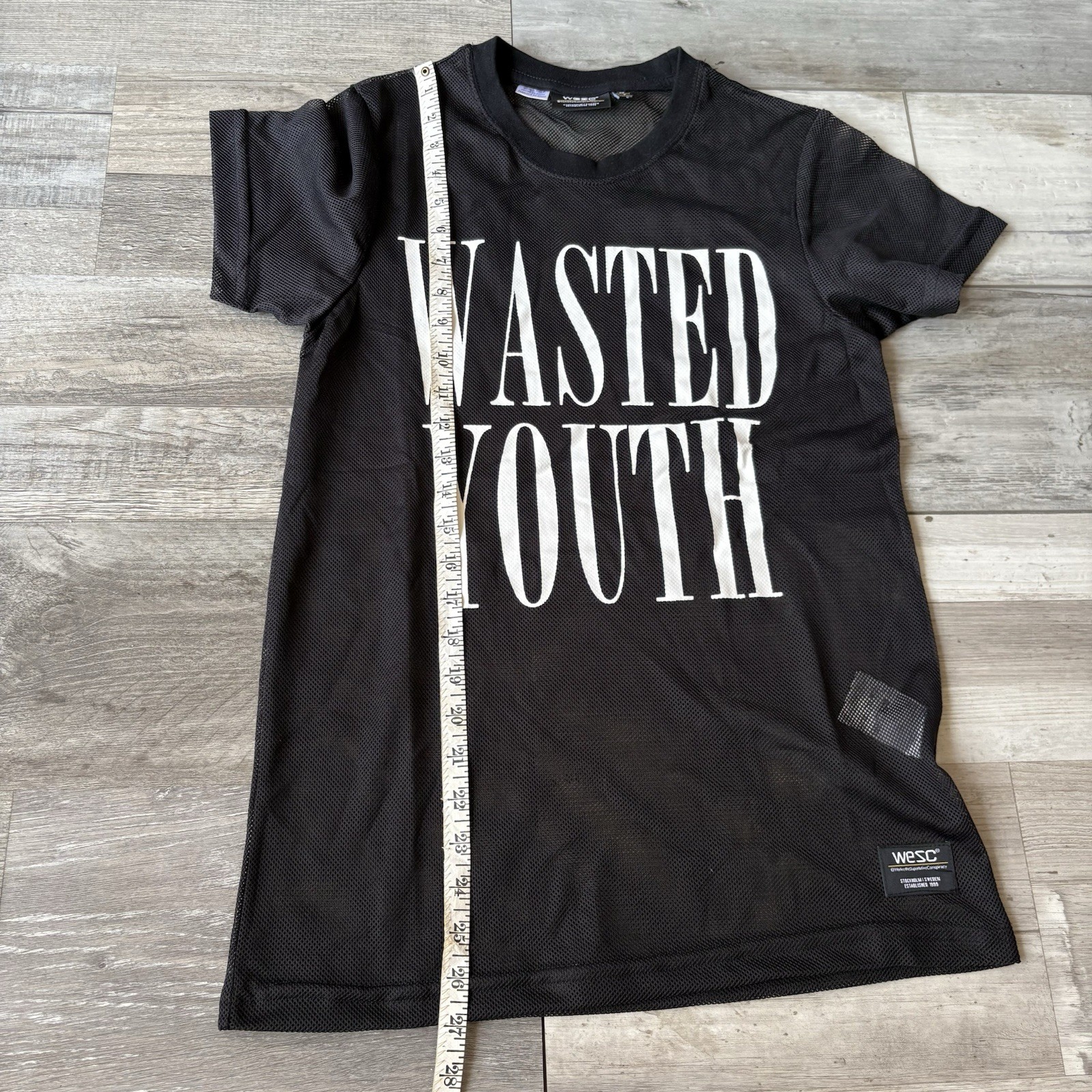NWOT WeSC Max Wasted Youth Mesh Tee Black Men’s XS / Women’s S