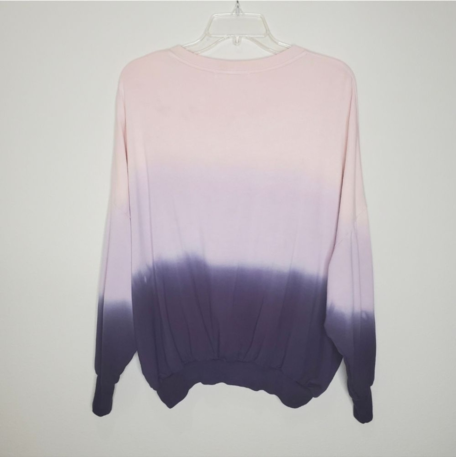 Young Fabulous & Broke Juliette Pink Ombre Dolman Pullover Crewneck Sweatshirt