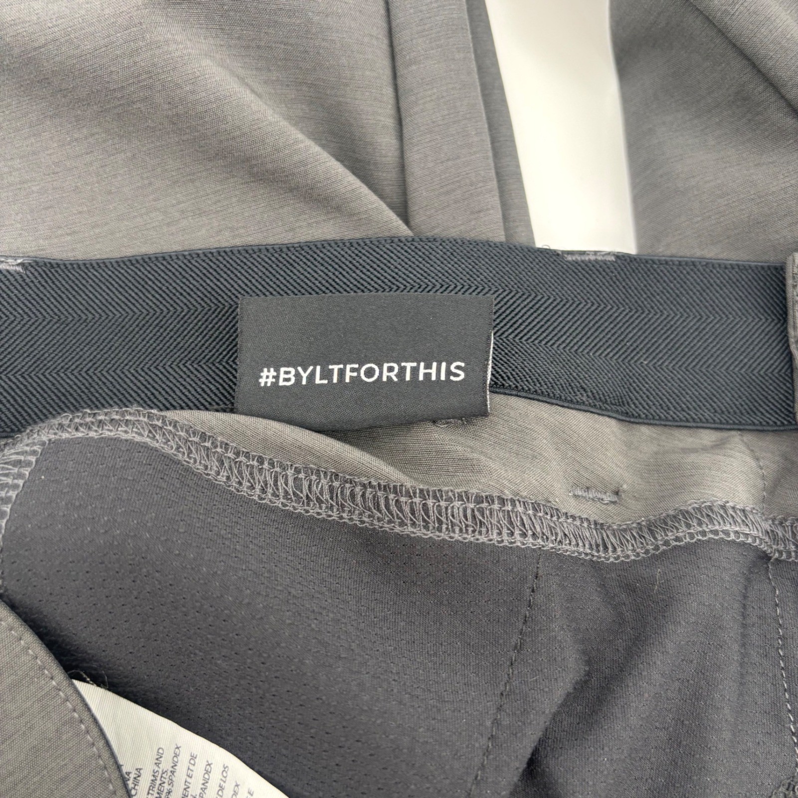 BYLT Premium Basics Mens Everyday Pant Charcoal Grey Stretch Trousers Size 34